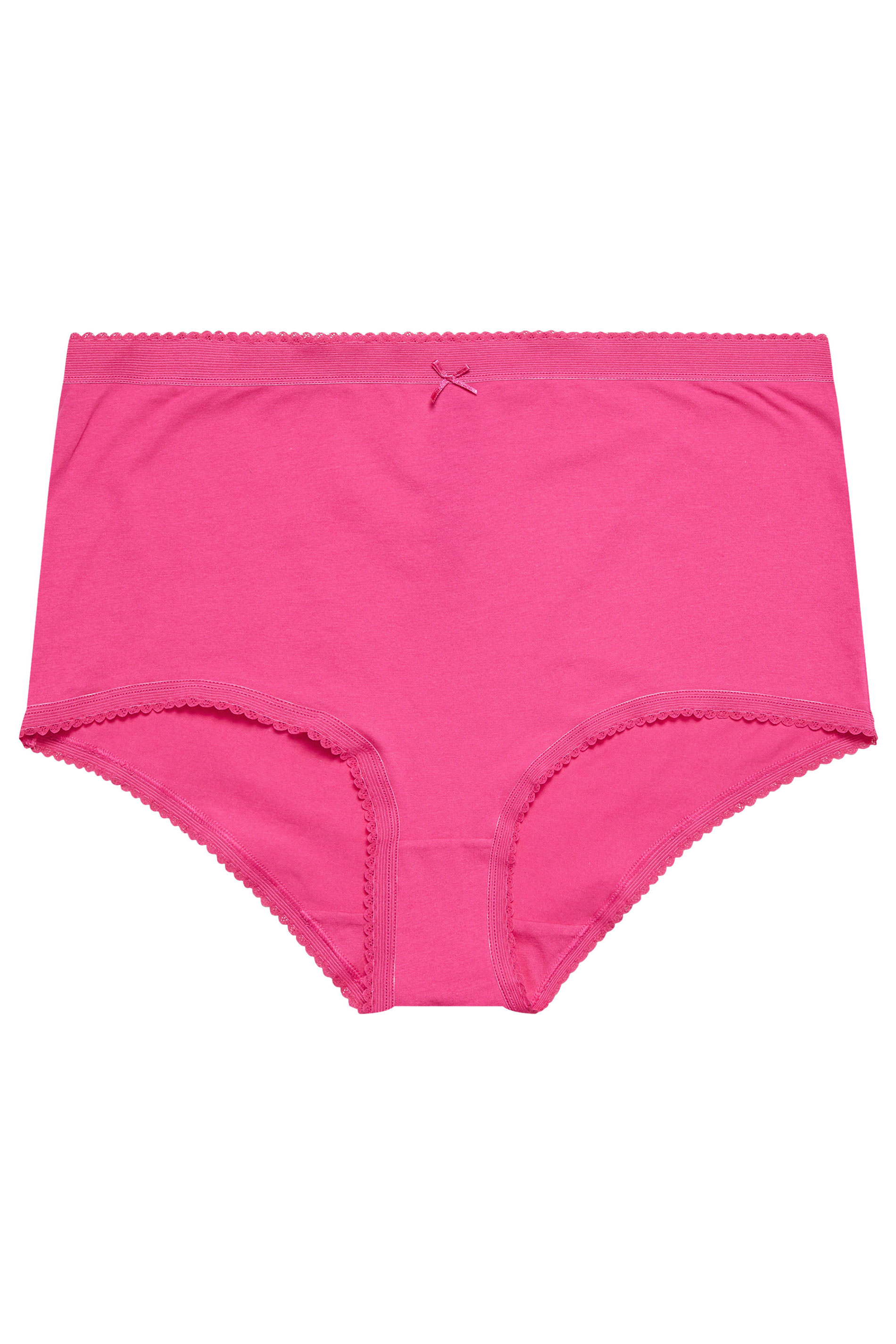 YOURSET 5 PACK Plus Size Pink Diasy Print Full Briefs | Yours Clothing 9