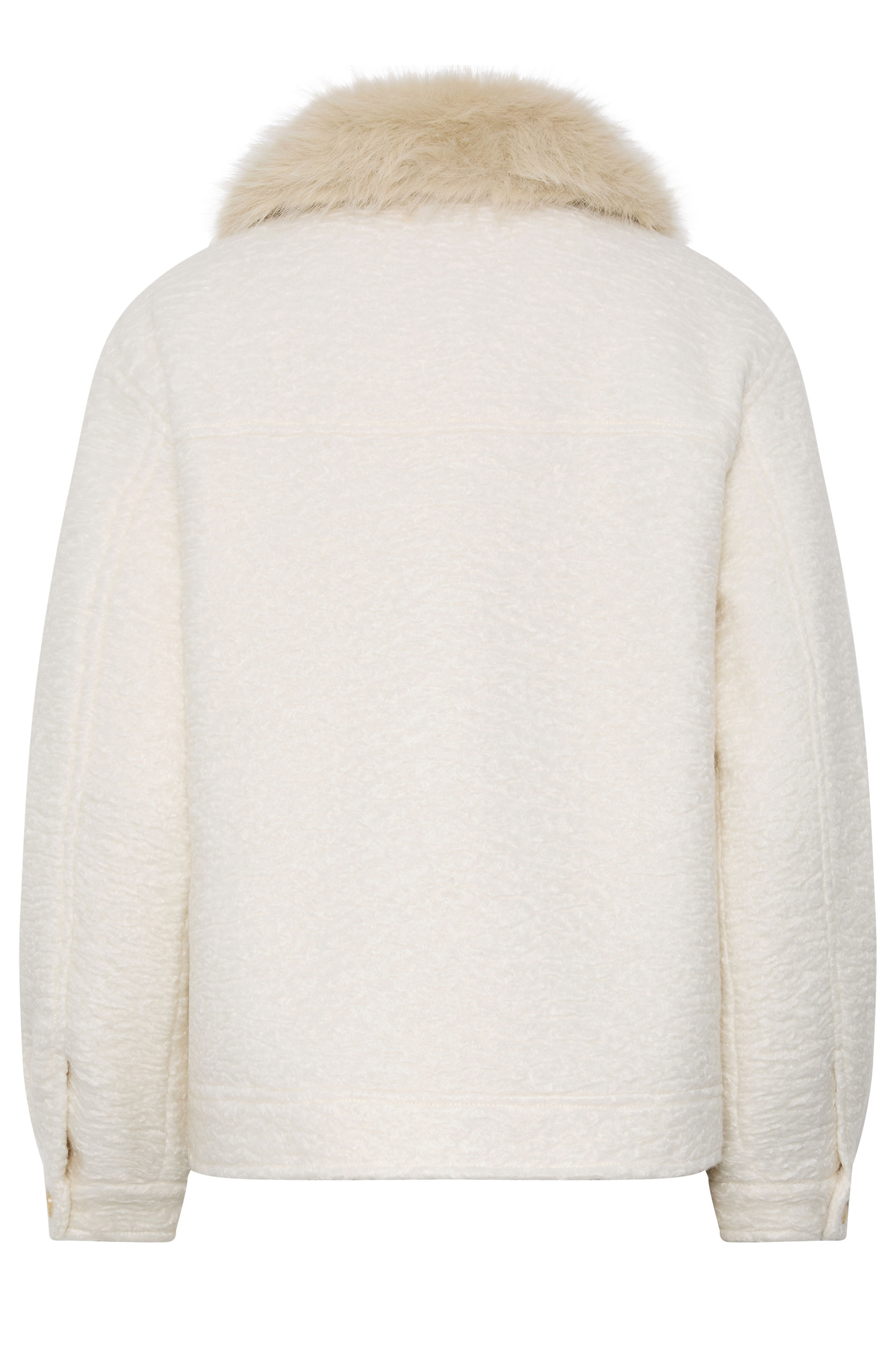 LTS Tall Women's Ivory White Faux Fur Coat | Long Tall Sally 8
