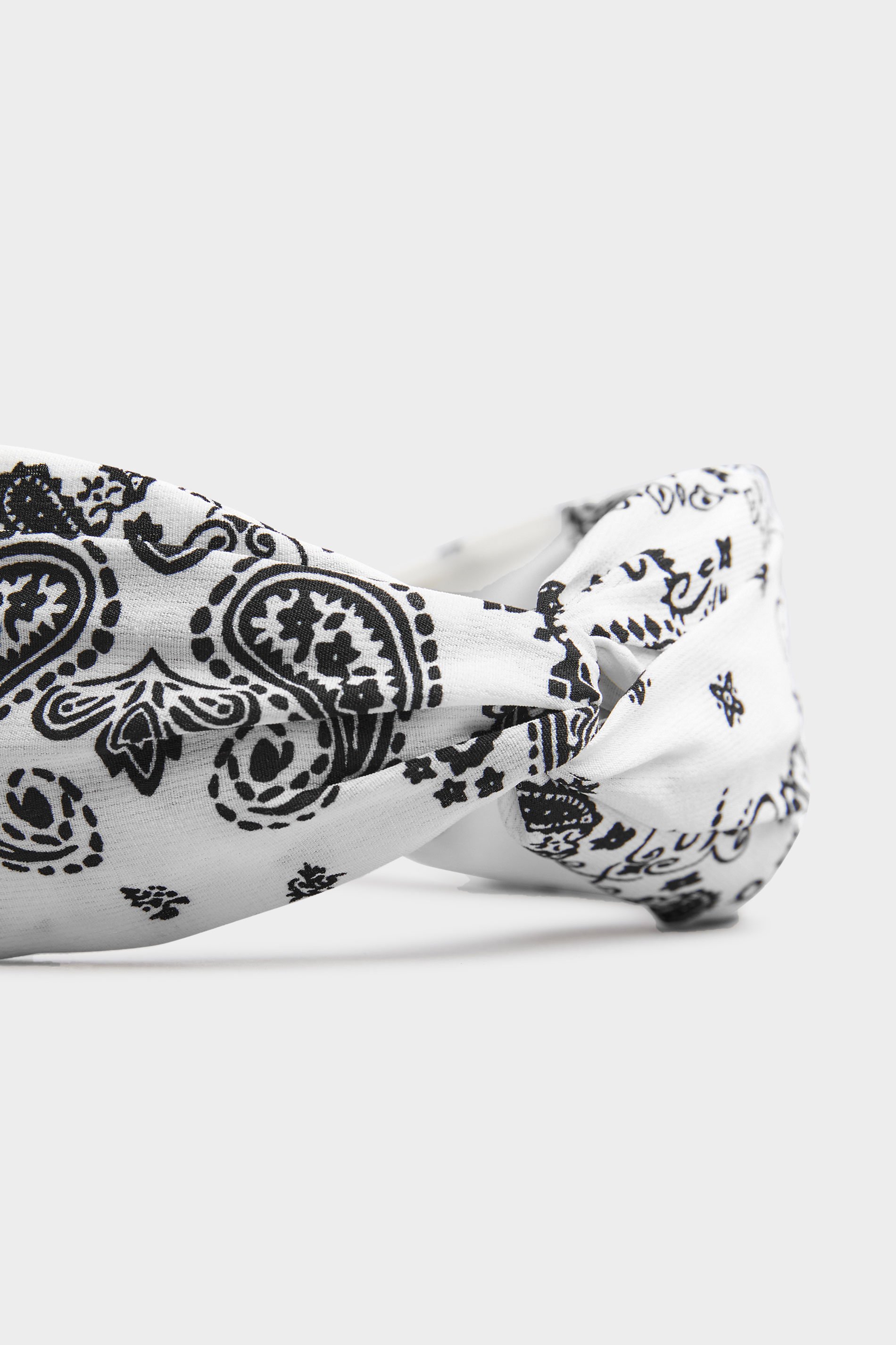 White Bandana Print Headband | Yours Clothing