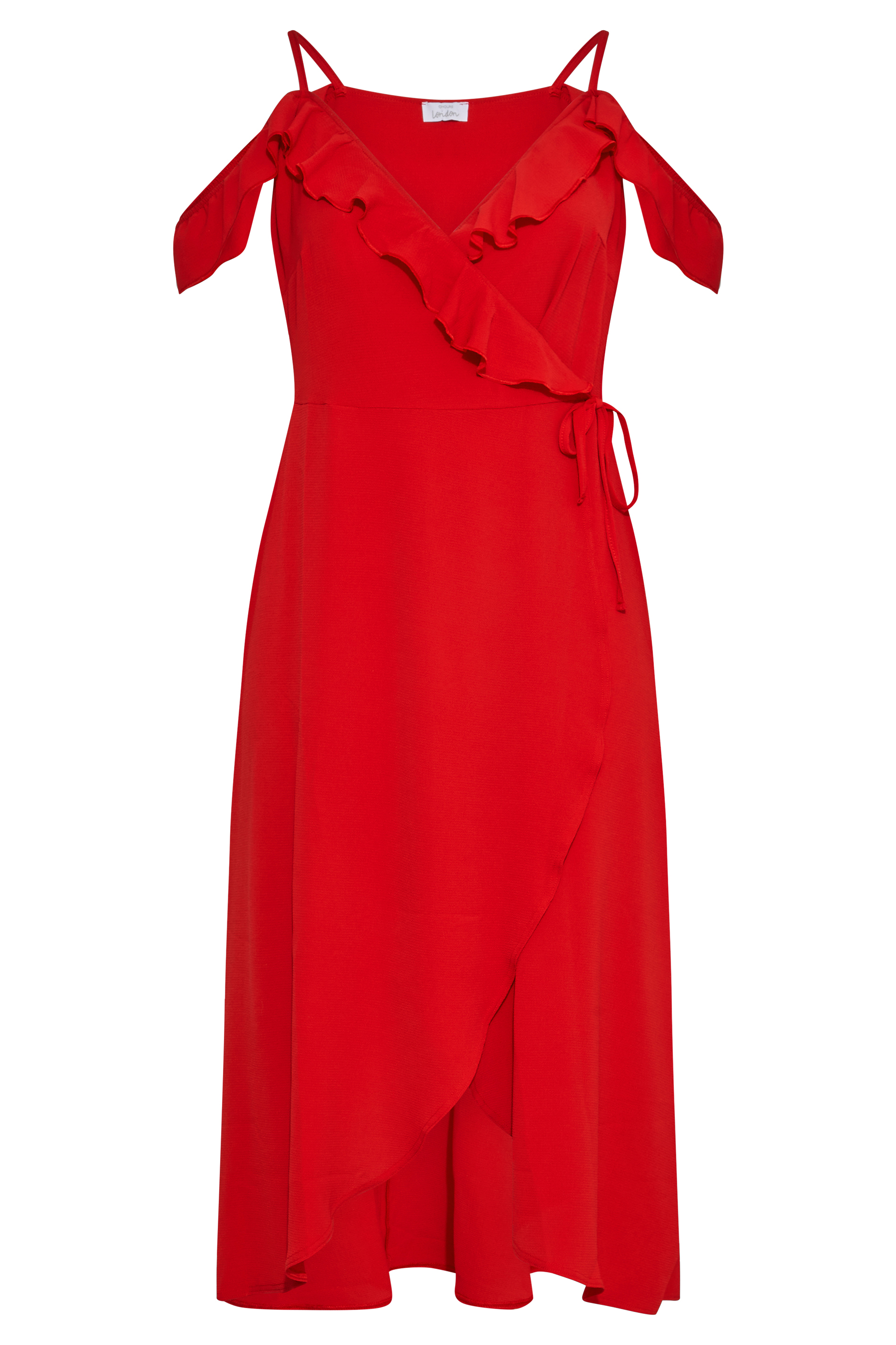YOURS LONDON Curve Red Ruffle Wrap Maxi Dress_.jpg