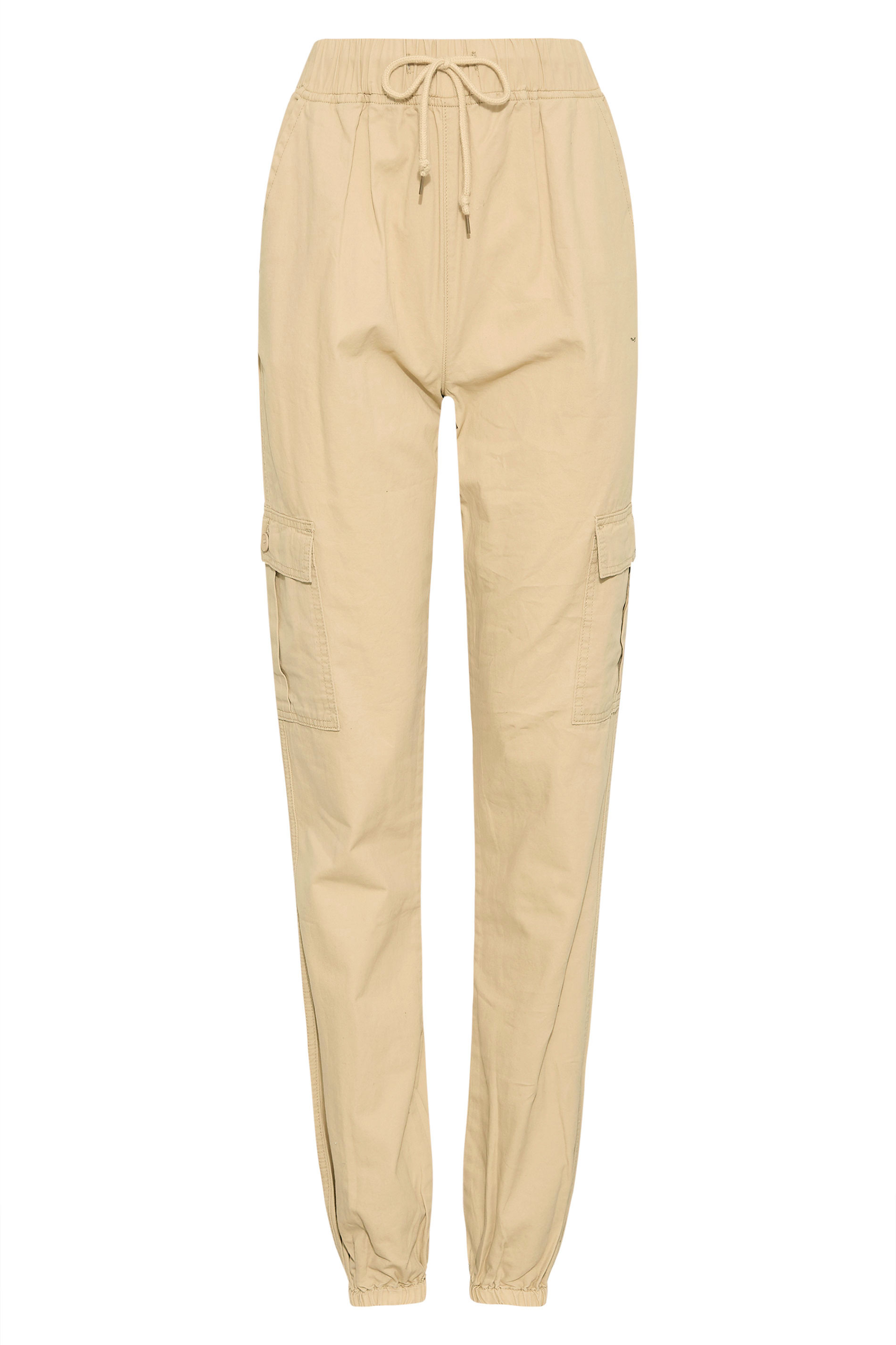 LTS Tall Women's Beige Brown Cargo Pocket Twill Trousers | Long Tall Sally 3
