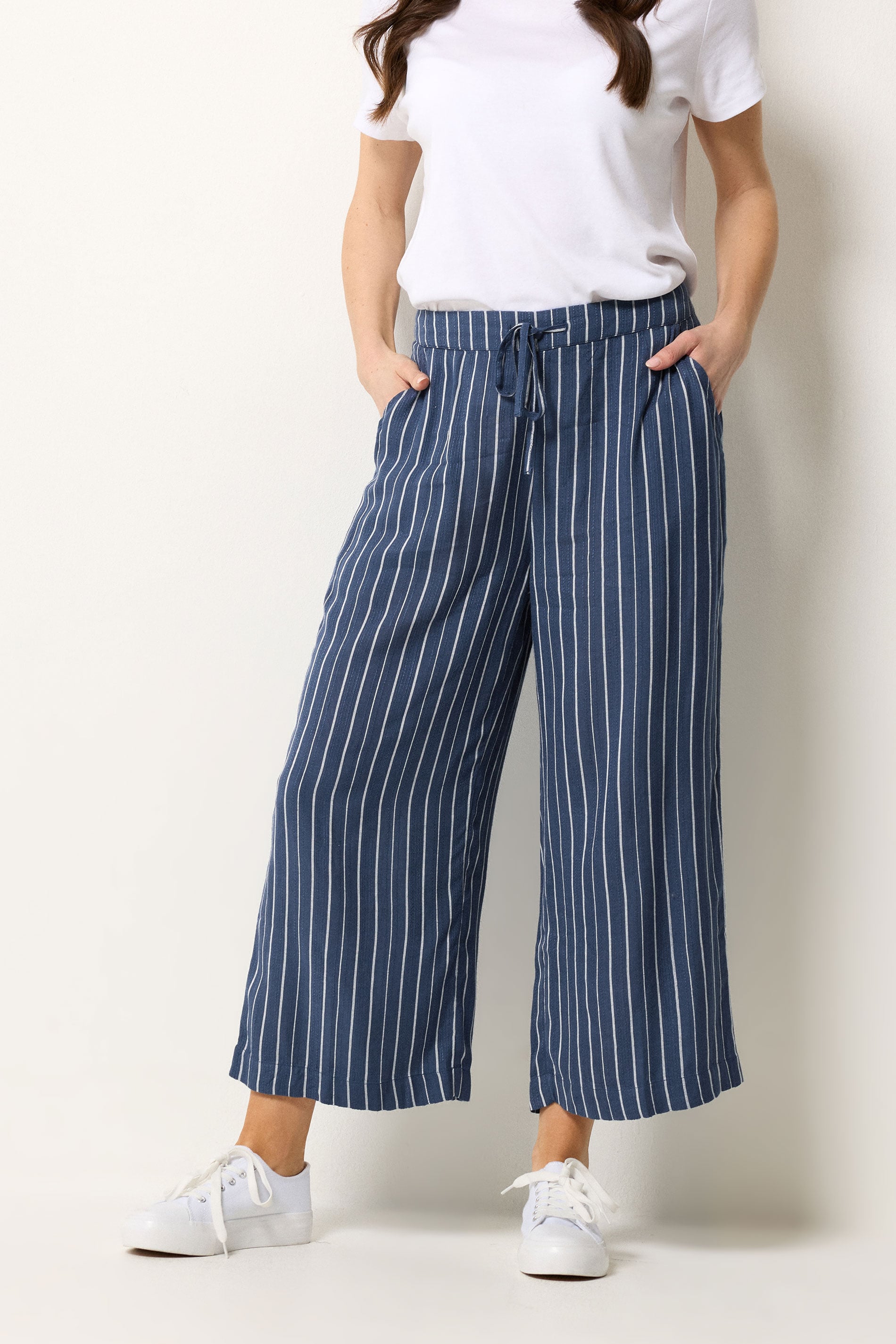 M&Co Blue Stripe Culottes | M&Co 3