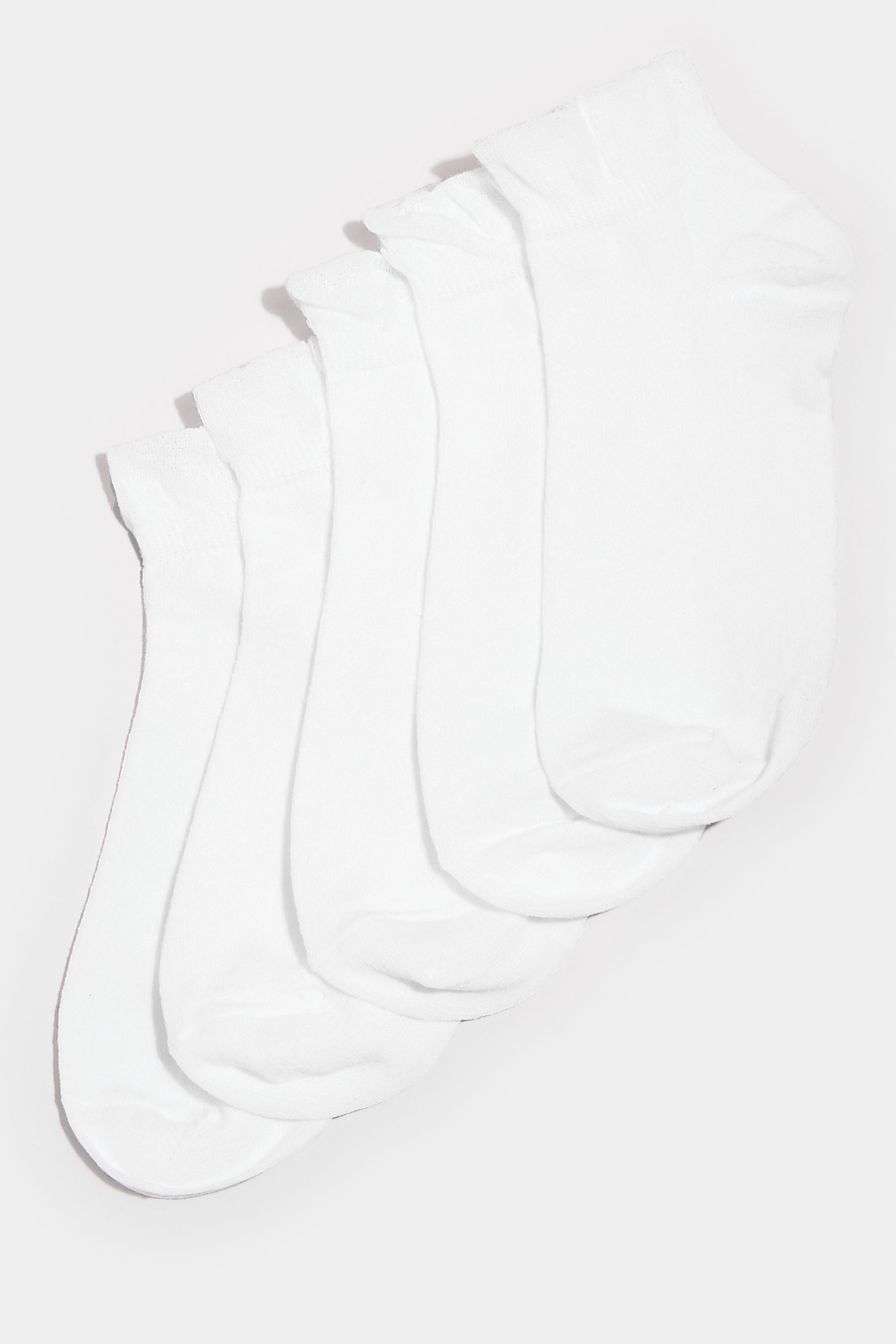 5 PACK White Trainer Socks | Yours Clothing  2