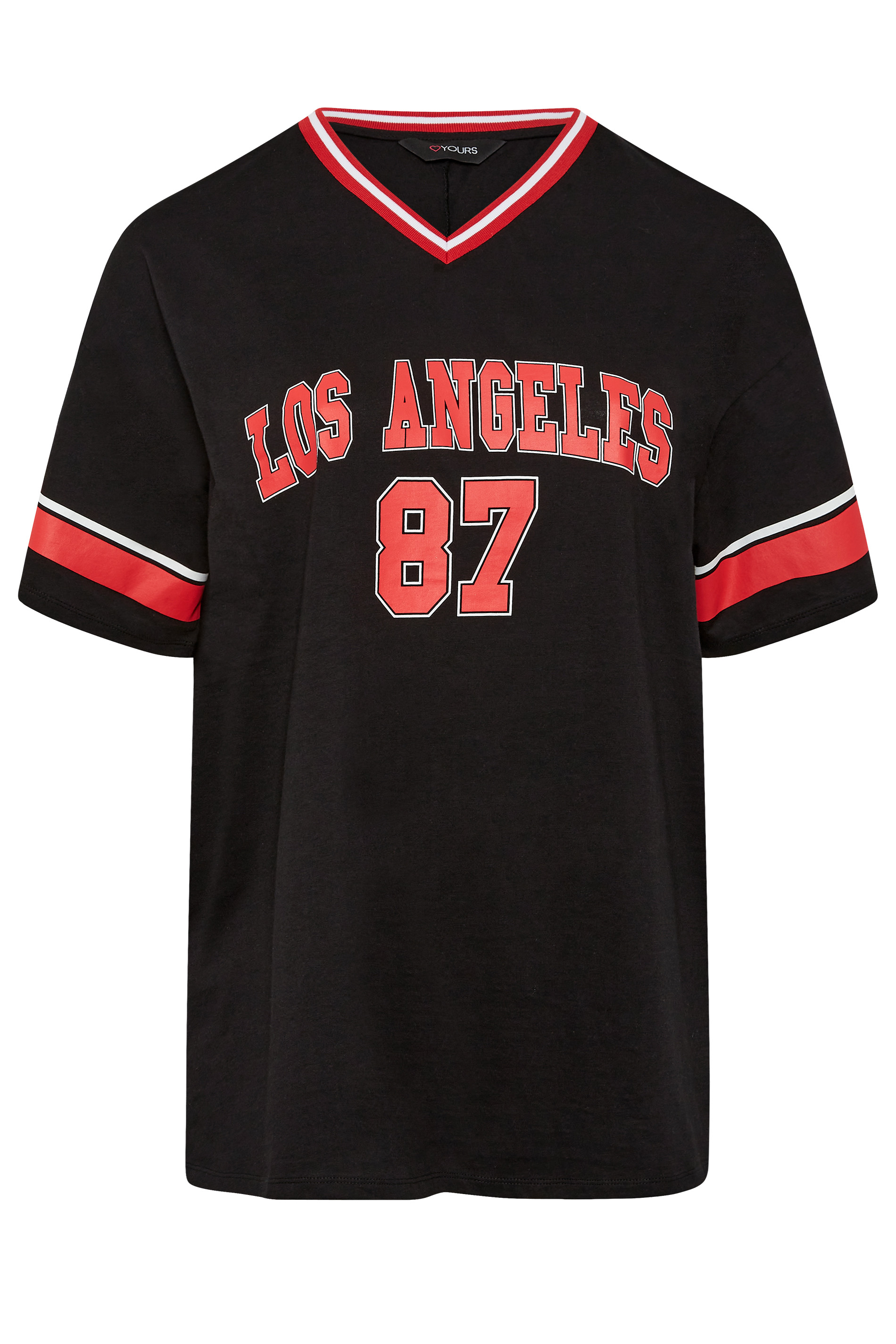 Los Angeles Varsity Style Black with Black Text T-Shirt :  Sports & Outdoors
