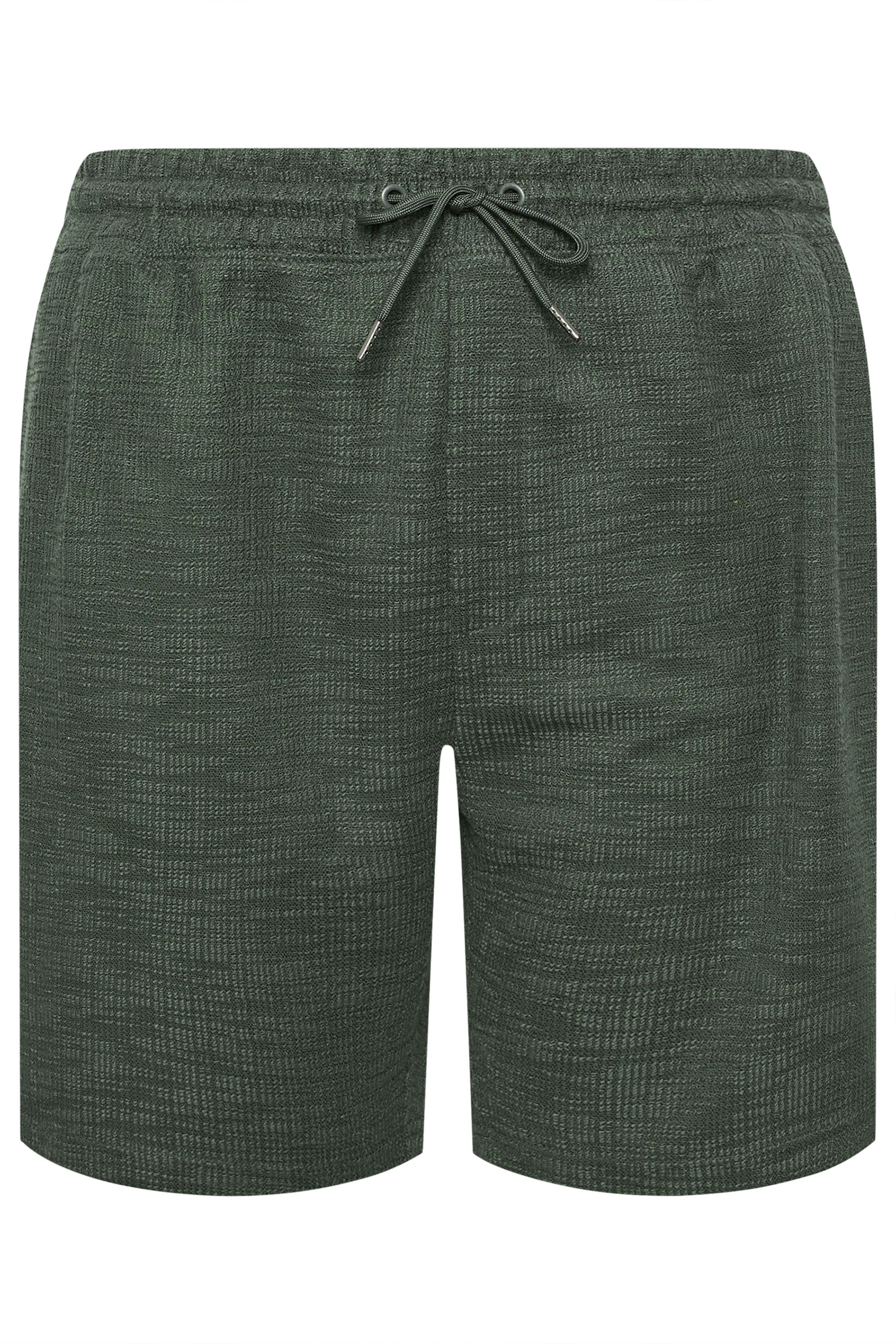 BadRhino Big & Tall Green Textured Shorts | BadRhino 6