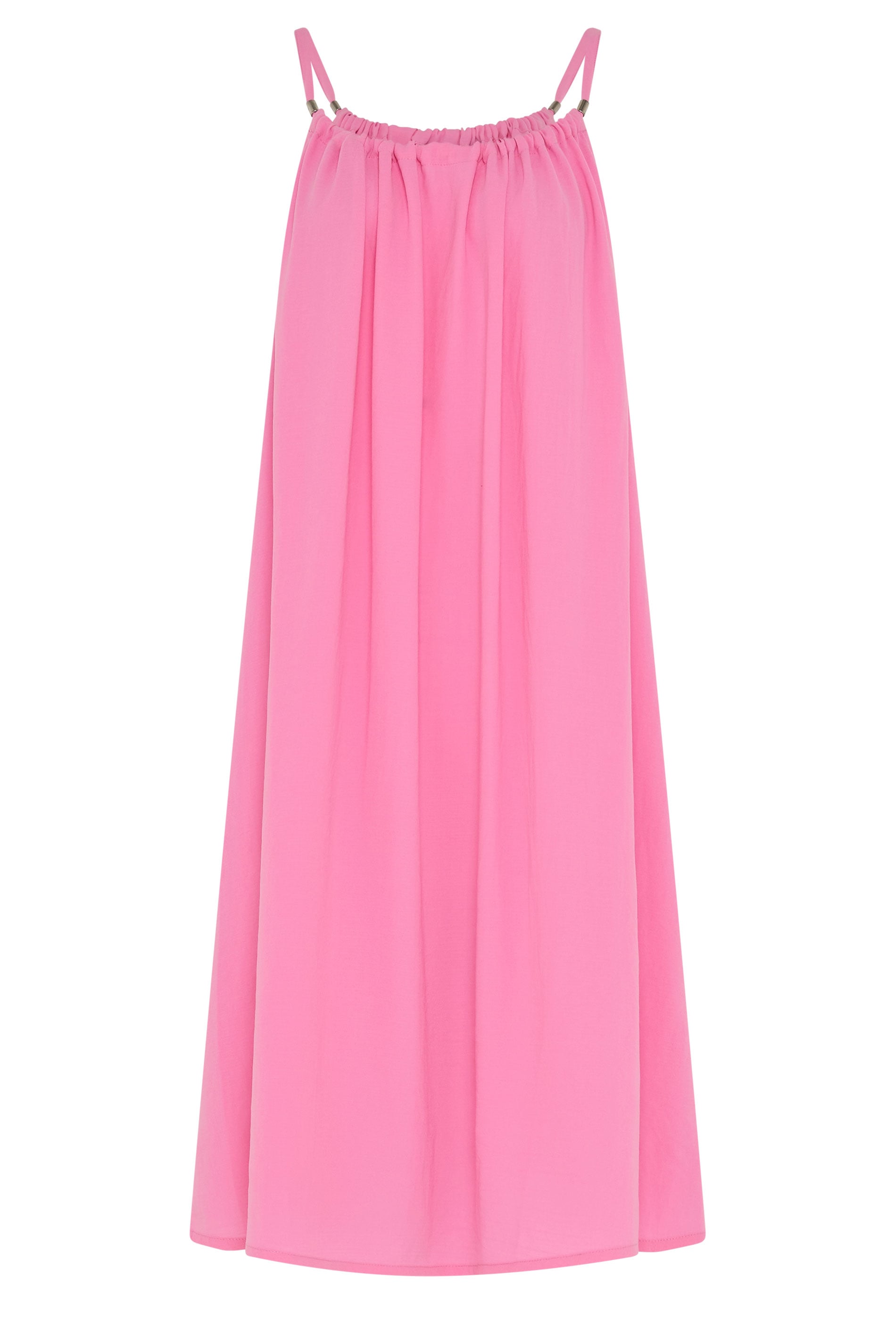 YOURS Plus Size Pink Strappy Swing Mini Dress | Yours Clothing 5