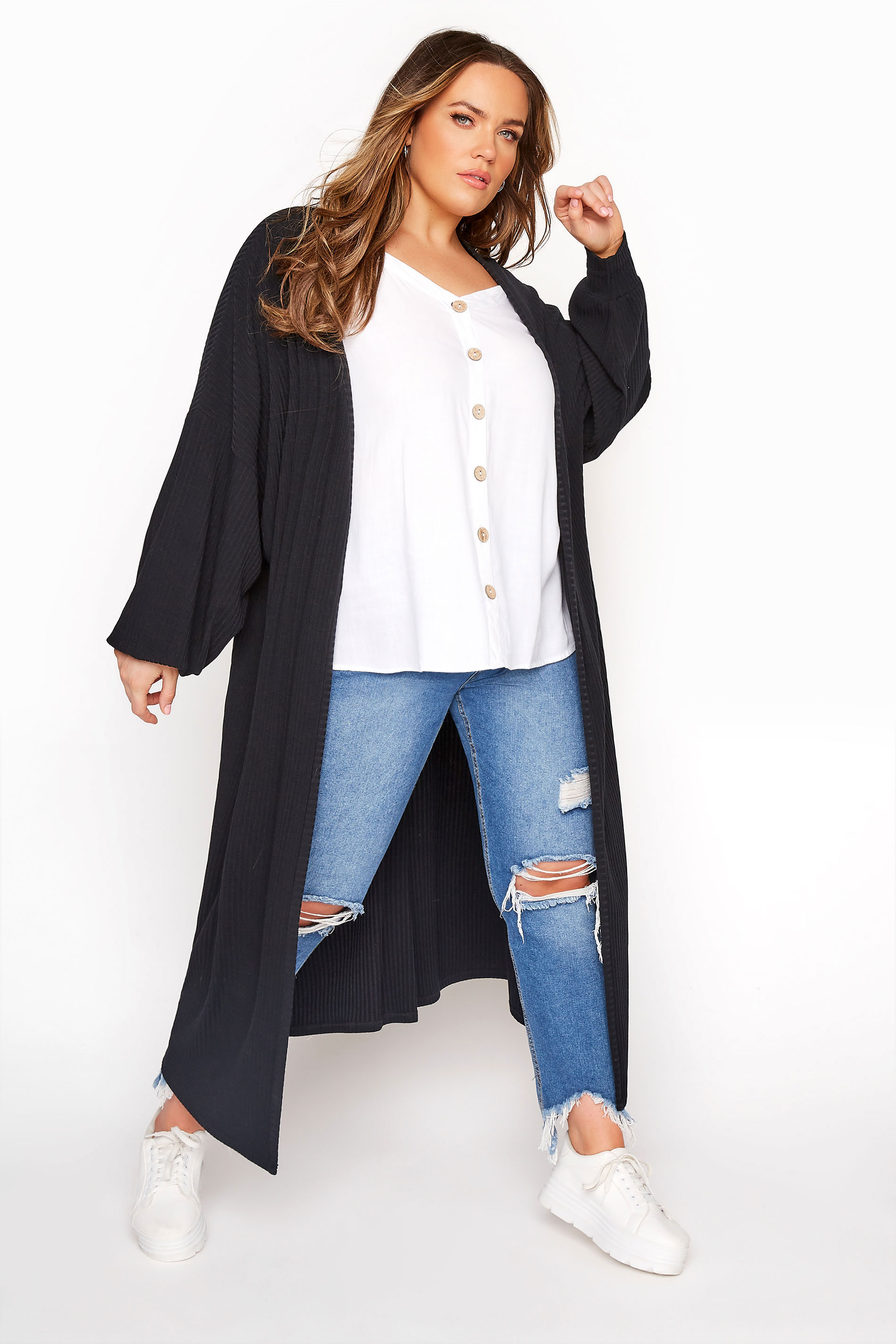 LIMITED COLLECTION Black Maxi Cardigan_A.jpg