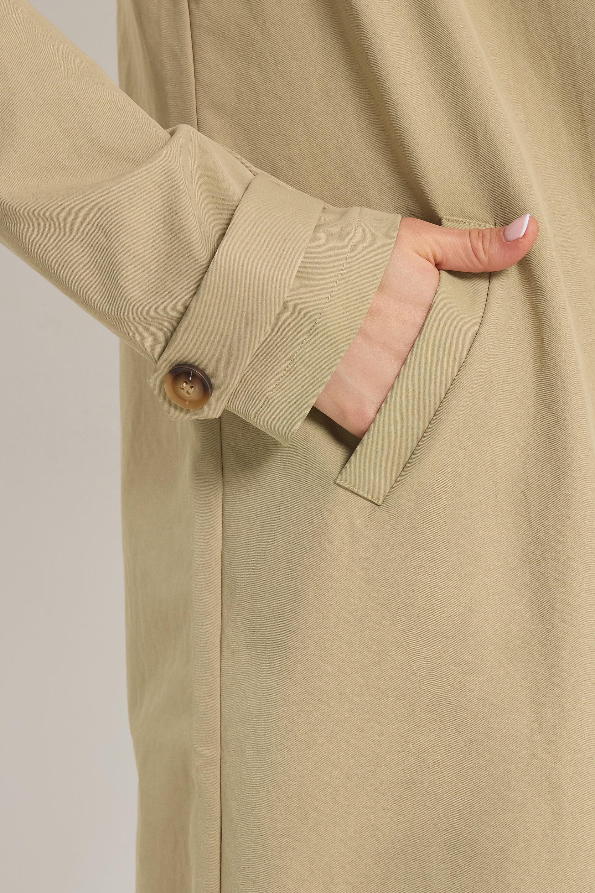 LTS Tall Women's Stone Brown Button Car Coat | Long Tall Sally 4