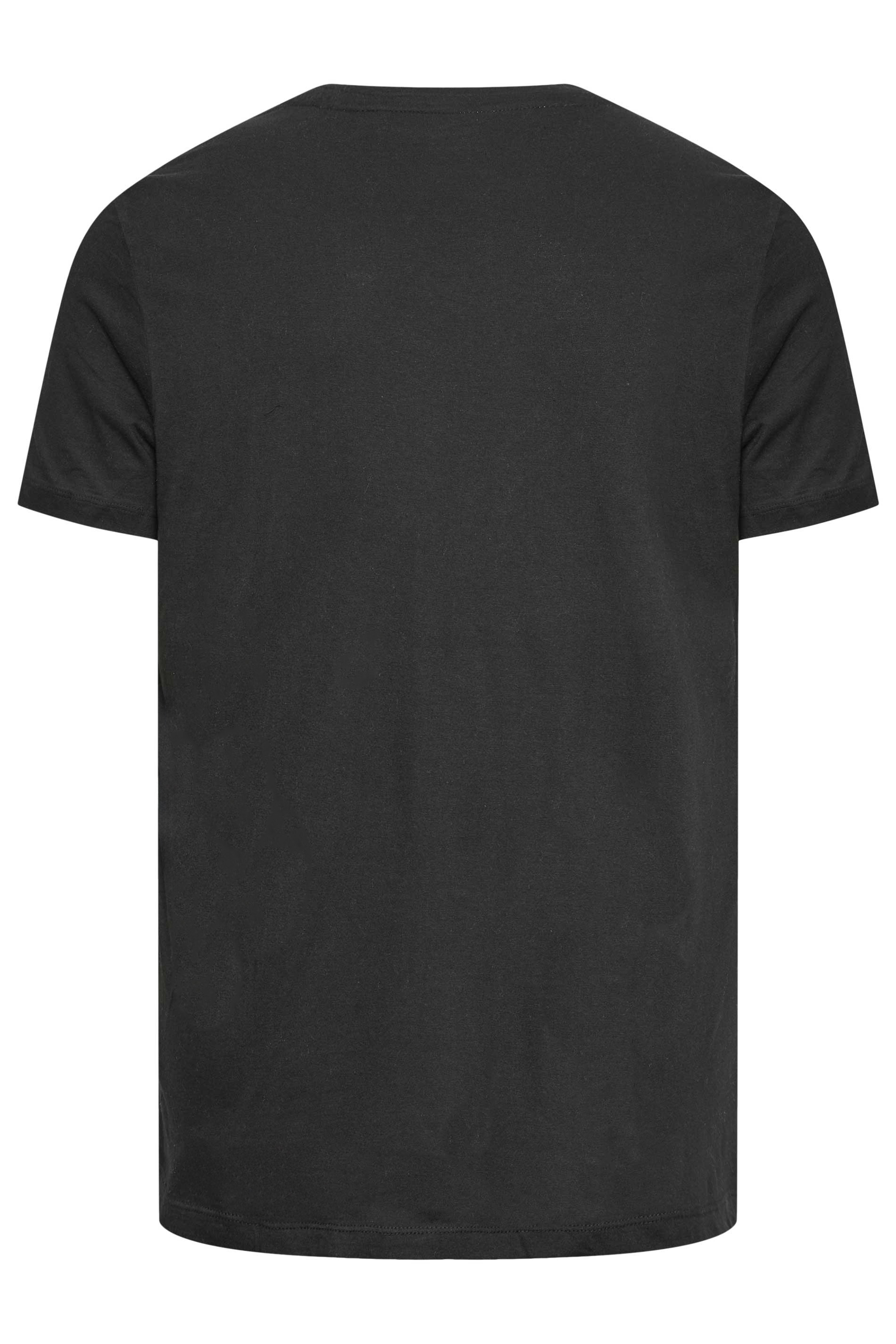 BLEND Big & Tall Black 'Vintage' T-Shirt | BadRhino 3