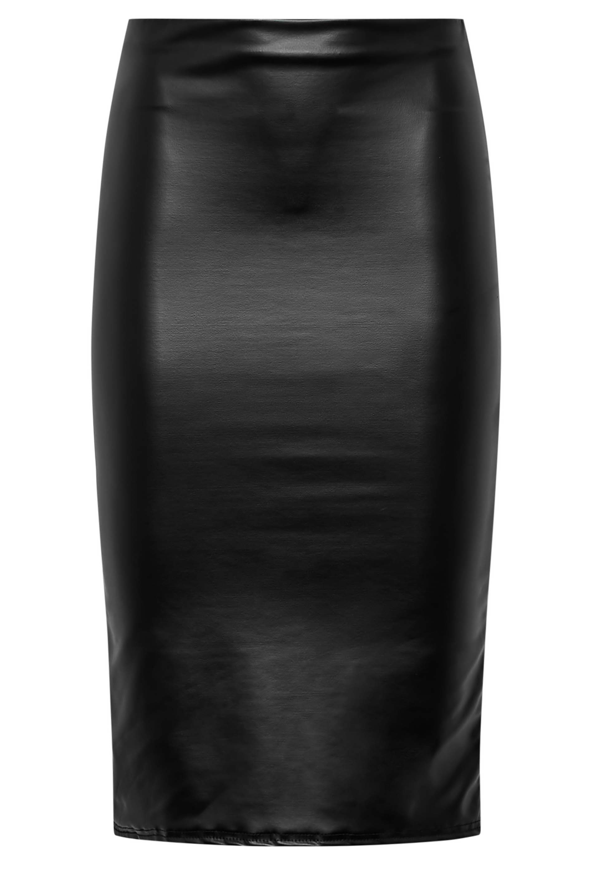 LTS Tall Women's Black Faux Leather Pencil Skirt | Long Tall Sally 2