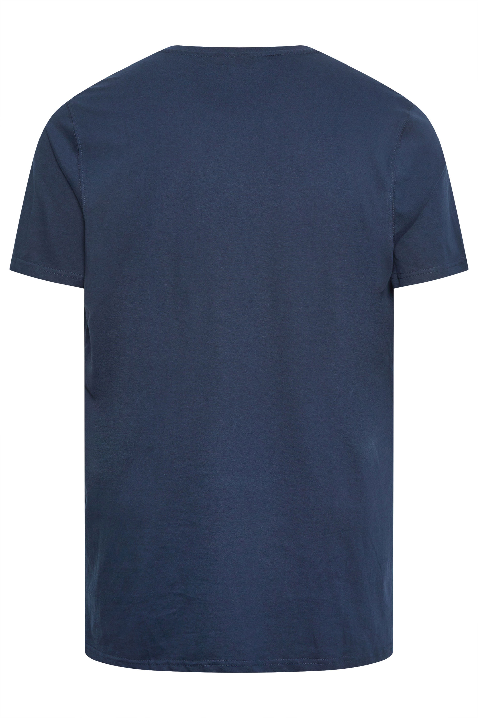 D555 Big & Tall Navy Blue Short Sleeve T-Shirt | BadRhino 3