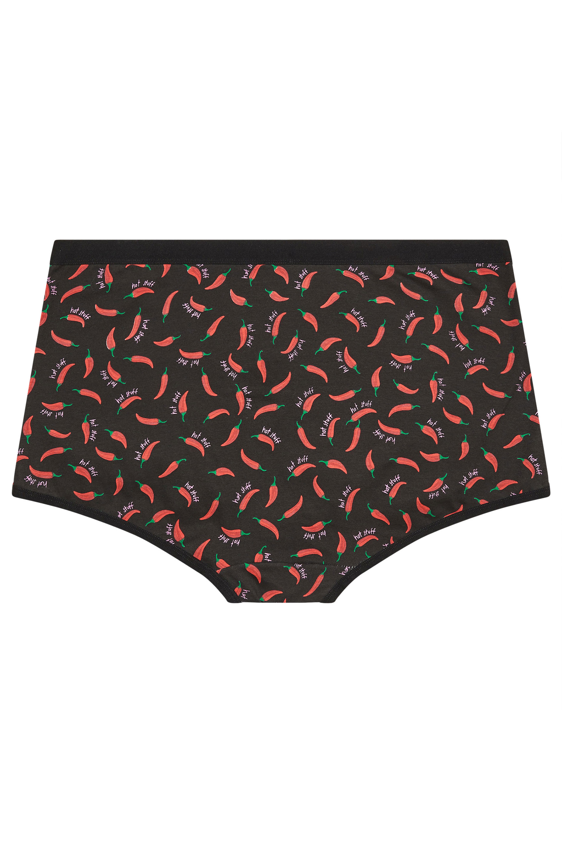 YOURSET 5 PACK Plus Size Black Chili Print Shorts  |Yours Clothing 9