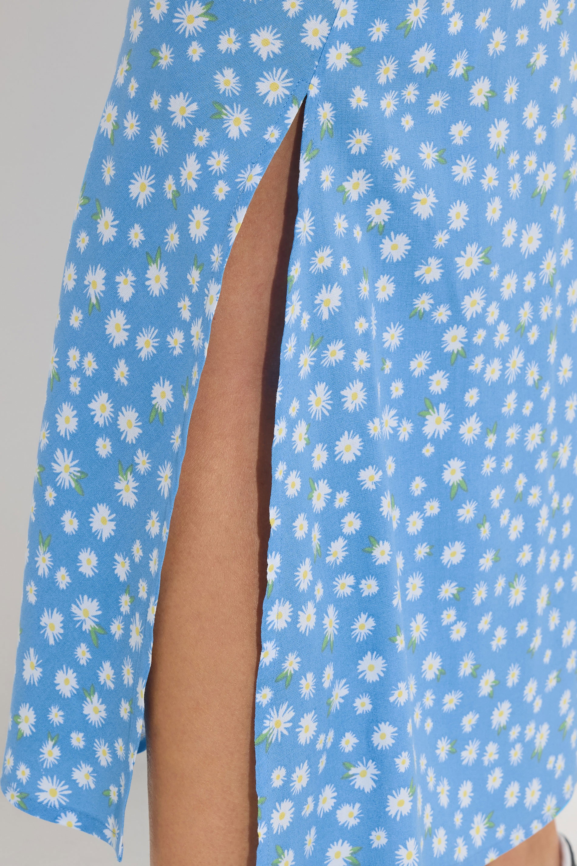 PixieGirl Petite Women's Blue Floral Midi Skirt | PixieGirl 4