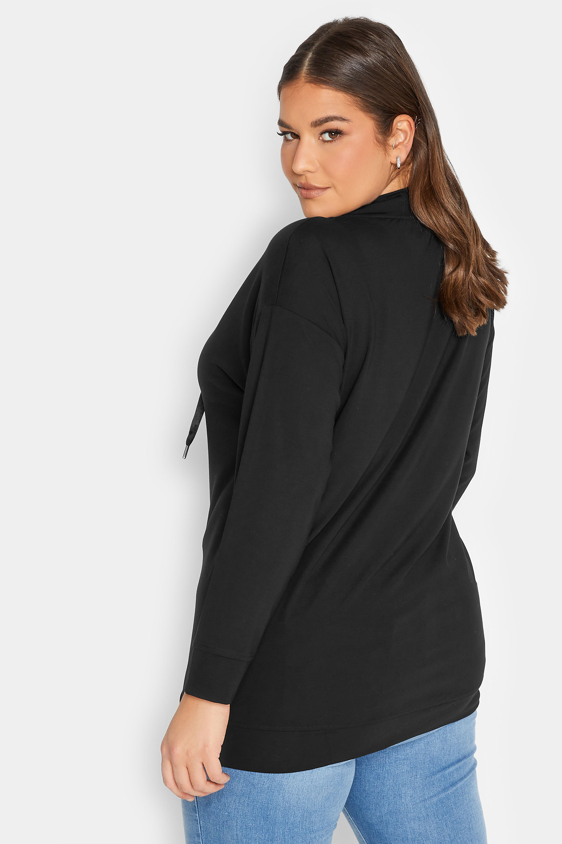 YOURS LUXURY Plus Size Black Star Embellished Sweatshirt | Yours Clothing 3