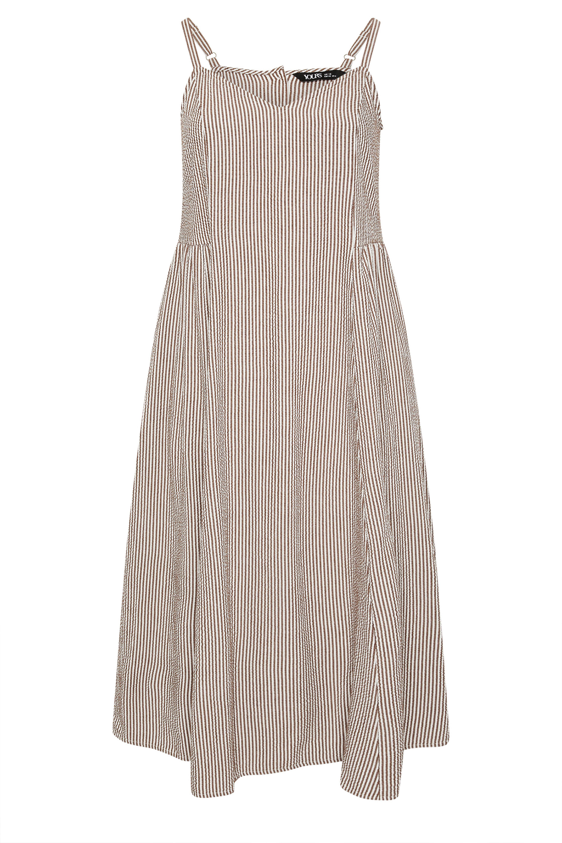 YOURS Plus Size Brown Stripe Maxi Dress | Yours Clothing 5