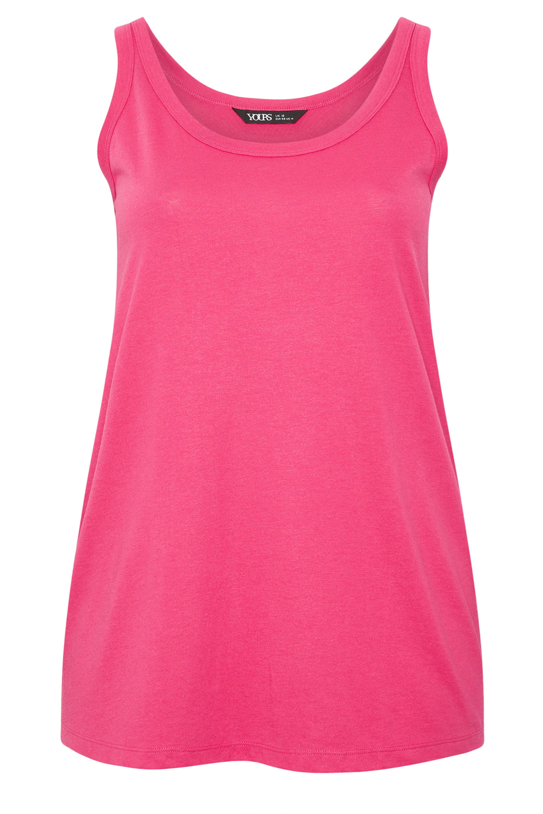 YOURS Plus Size Pink Core Vest Top | Yours Clothing 5