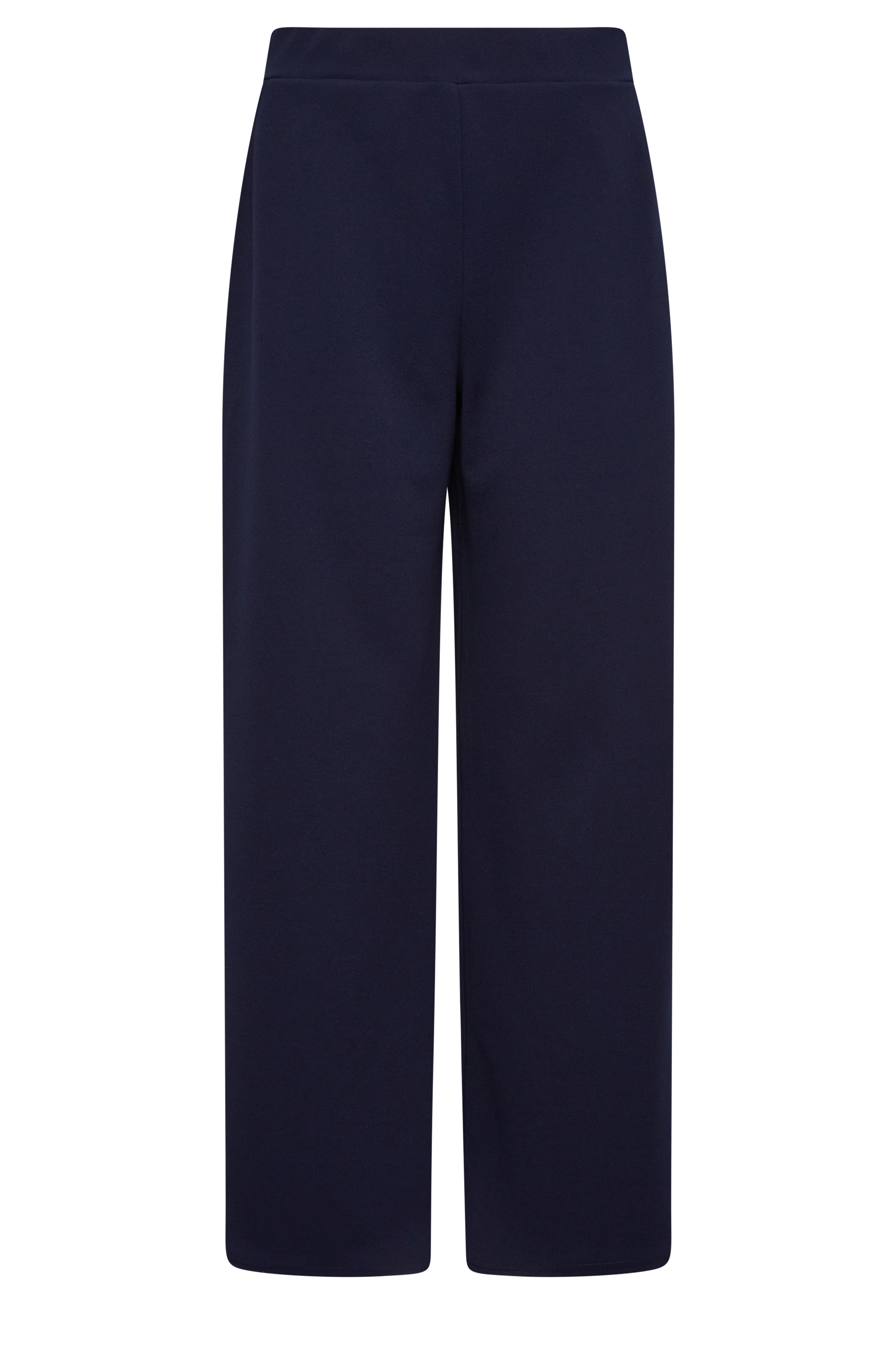 M&Co Navy Blue Stretch Scuba Wide Leg Trousers | M&Co