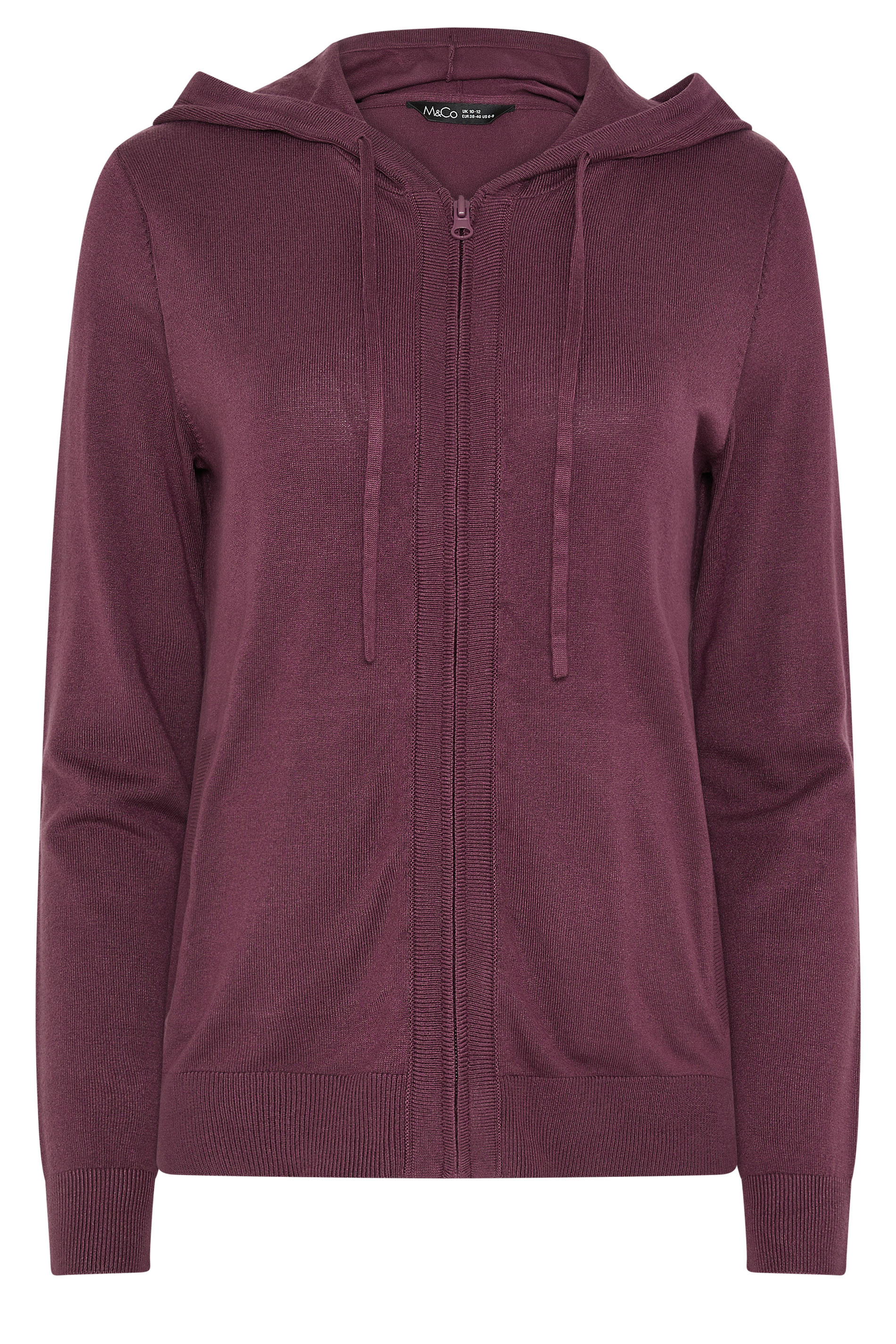M&Co Berry Purple Zip Up Hoodie | M&Co 5