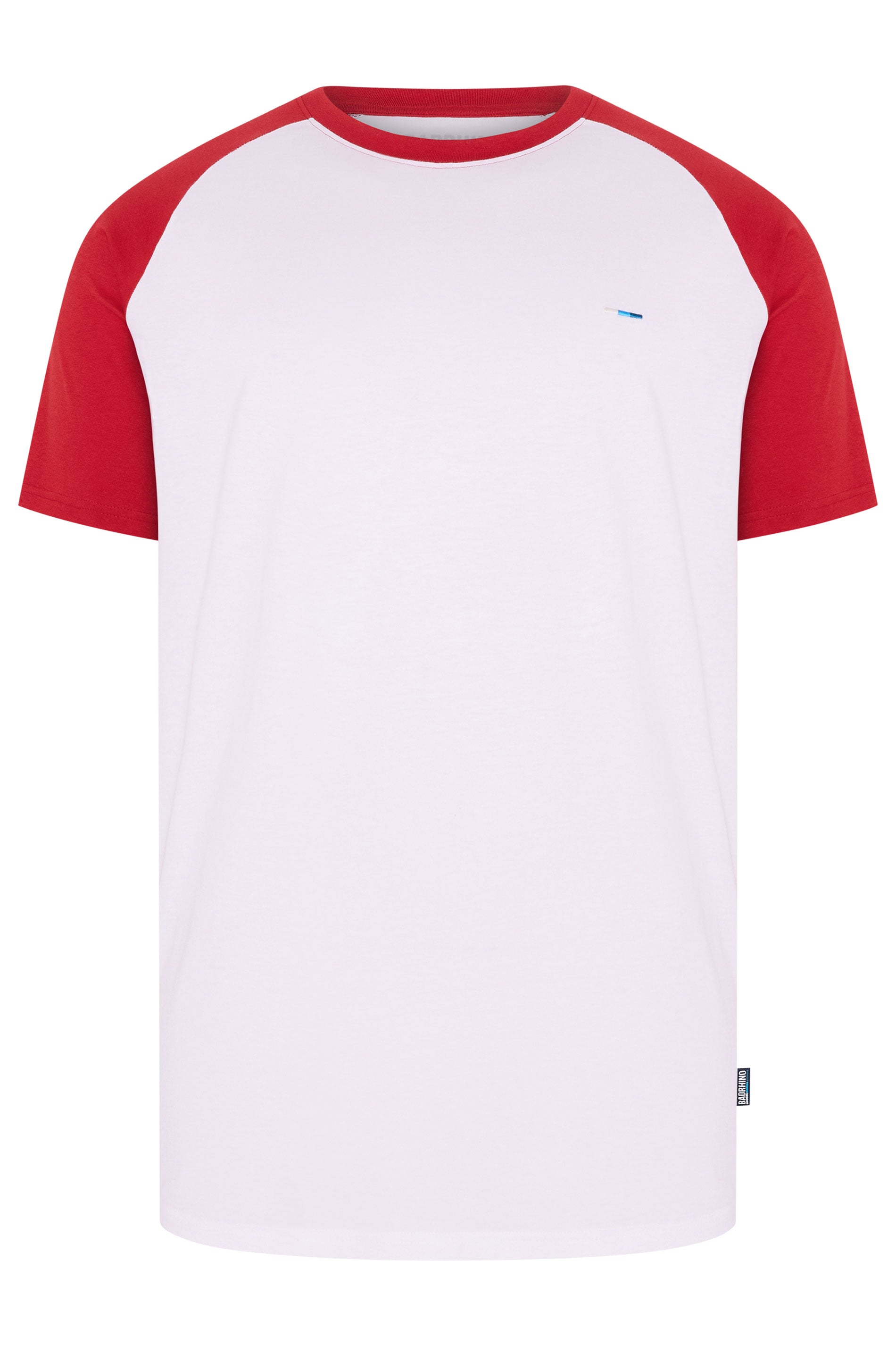 BadRhino Big & Tall Red & White Raglan T-Shirt | BadRhino 5