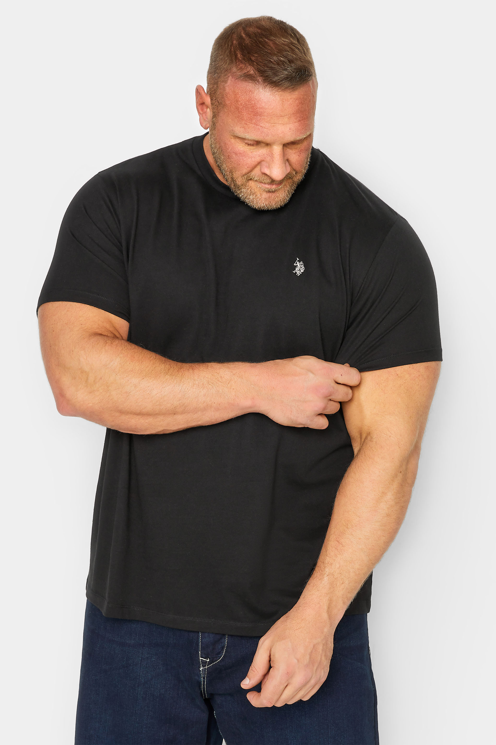 U.S. POLO ASSN. Big & Tall Black Short Sleeve Core T-Shirt | BadRhino 1