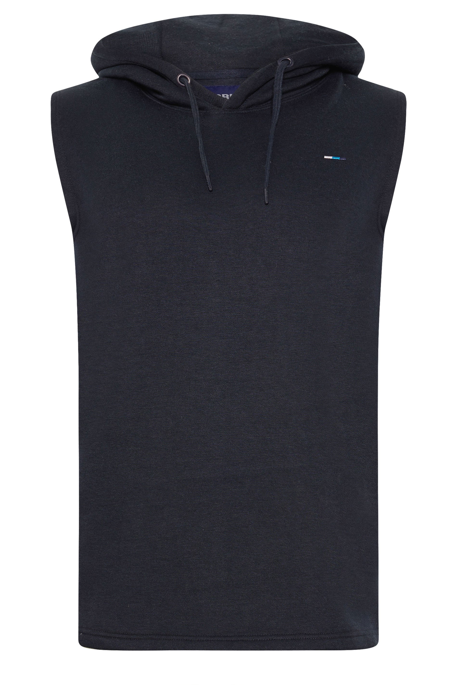 BadRhino Big & Tall Navy Blue Sleeveless Hoodie | BadRhino 5