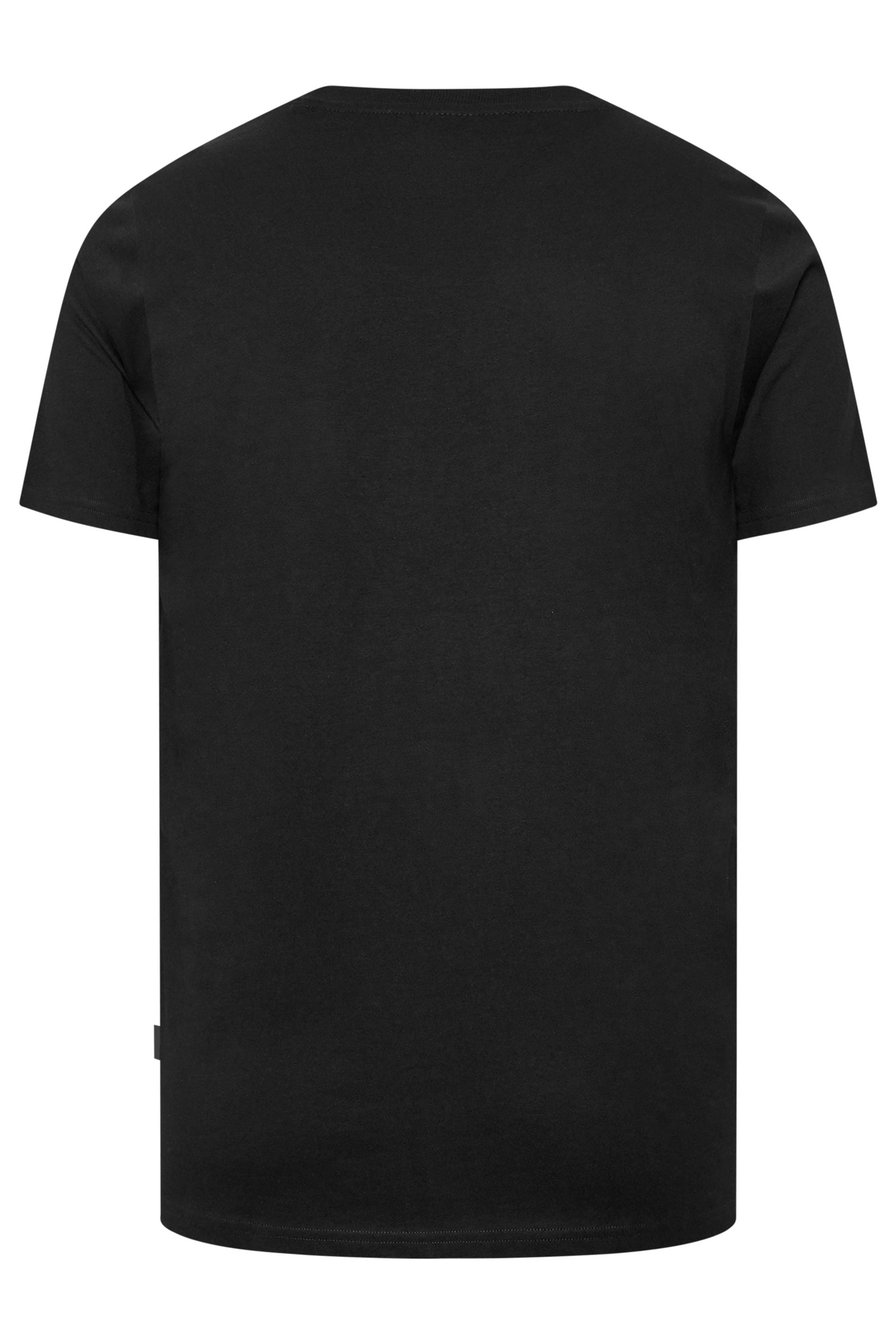 BadRhino Big & Tall Black Extra Long 'Six Pack' Graphic T-Shirt | BadRhino 6