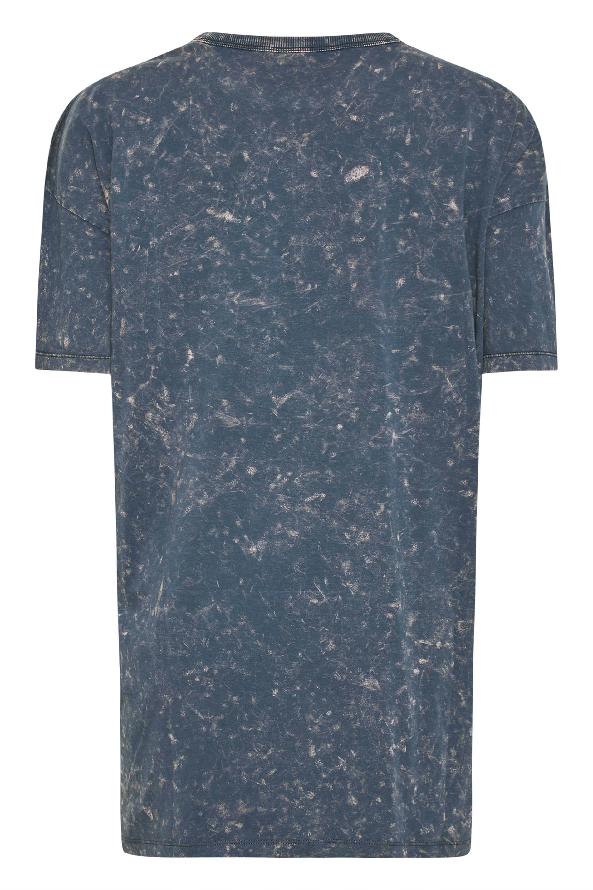 LTS Tall Women's Navy Blue Acid Wash Oversized T-Shirt | Long Tall Sally