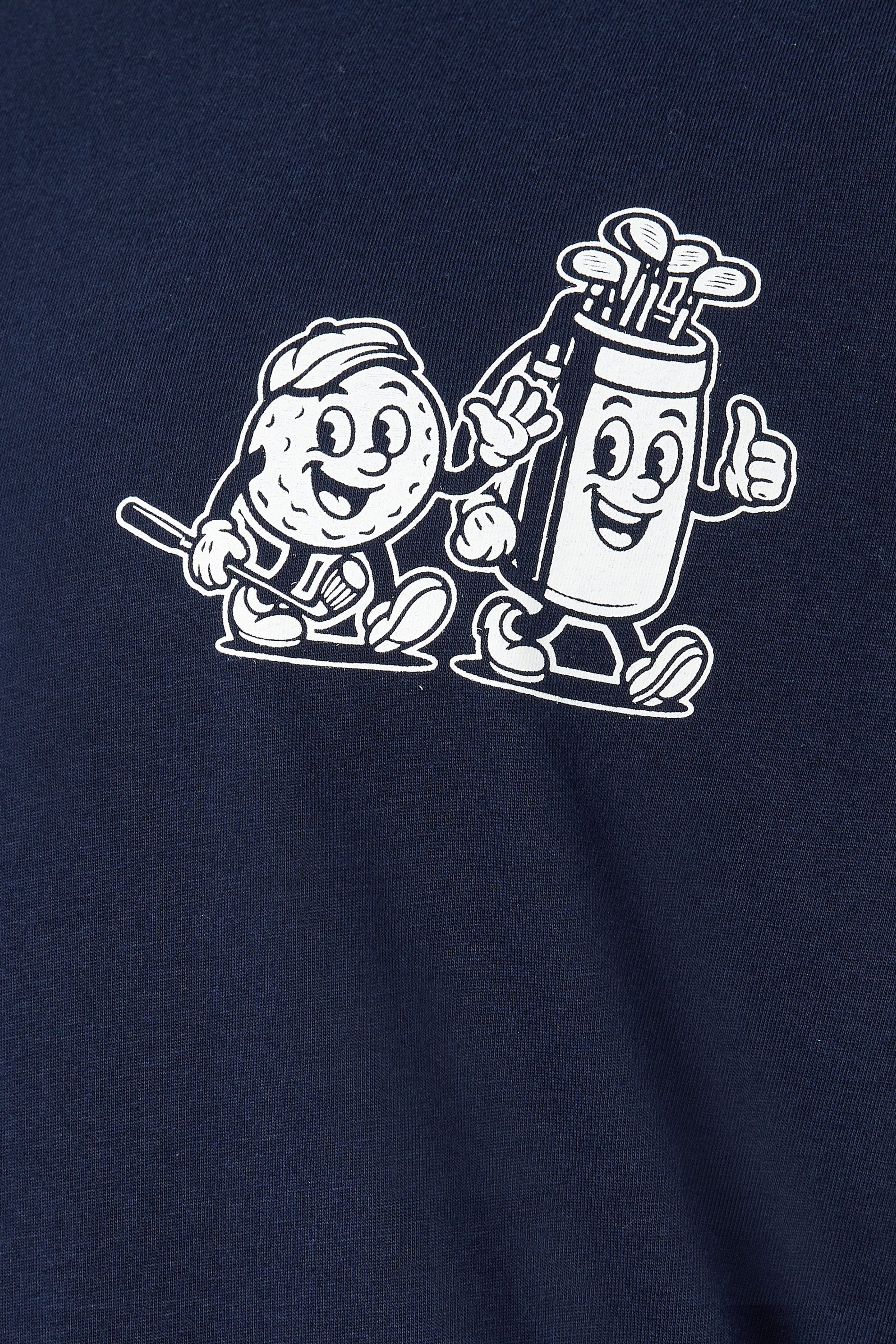 BadRhino Big & Tall Navy Blue Extra Long 'Cartoon Golf' Graphic T-Shirt | BadRhino 8