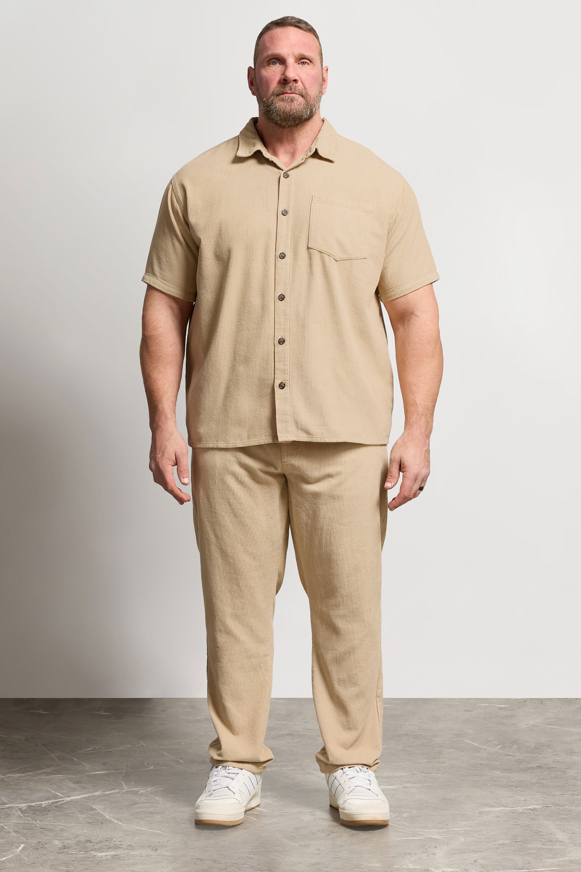 BadRhino Big & Tall Natural Brown Corduroy Trousers | BadRhino 1