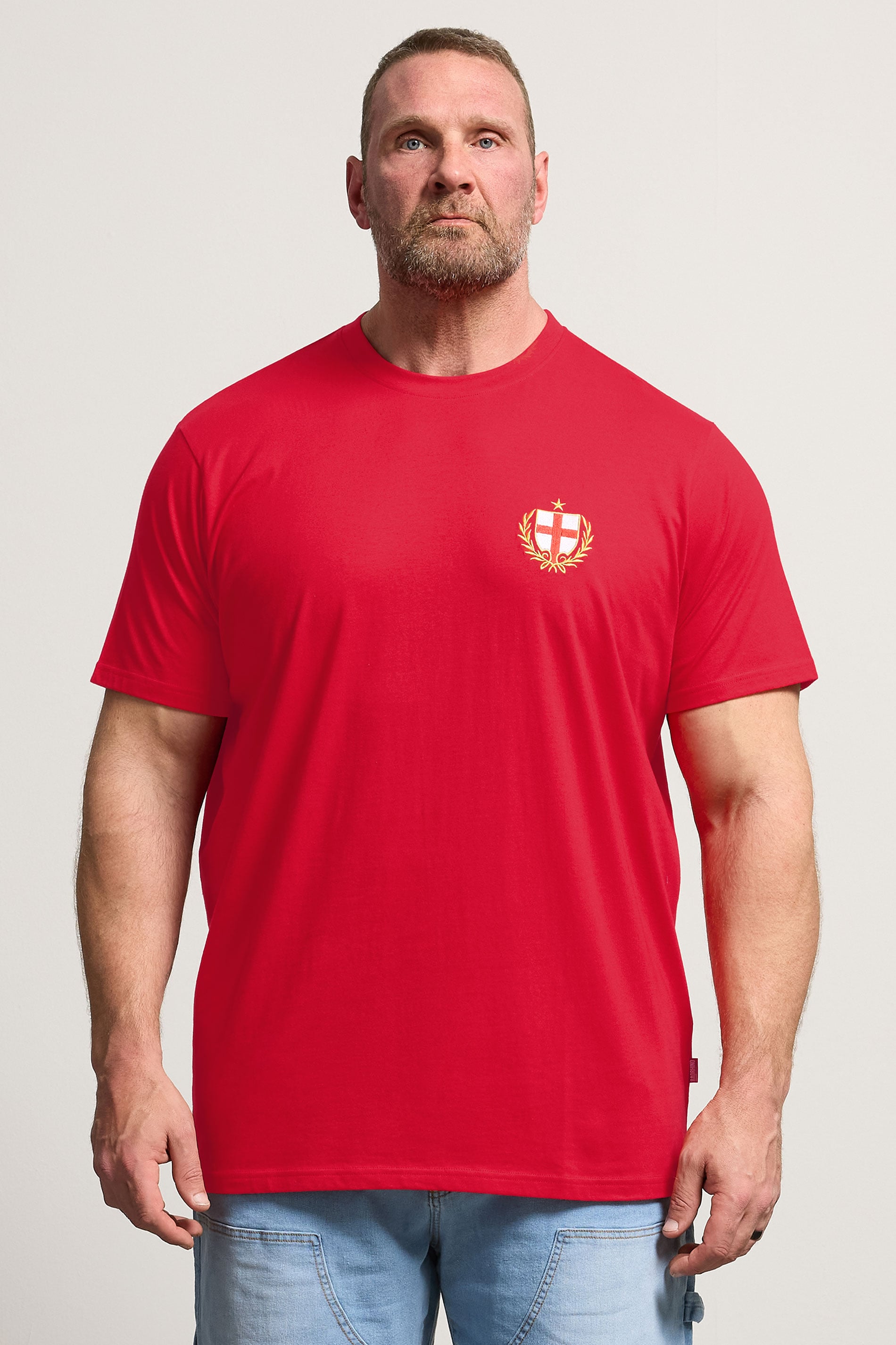 BadRhino Big & Tall Red England Crest T-Shirt | BadRhino 3