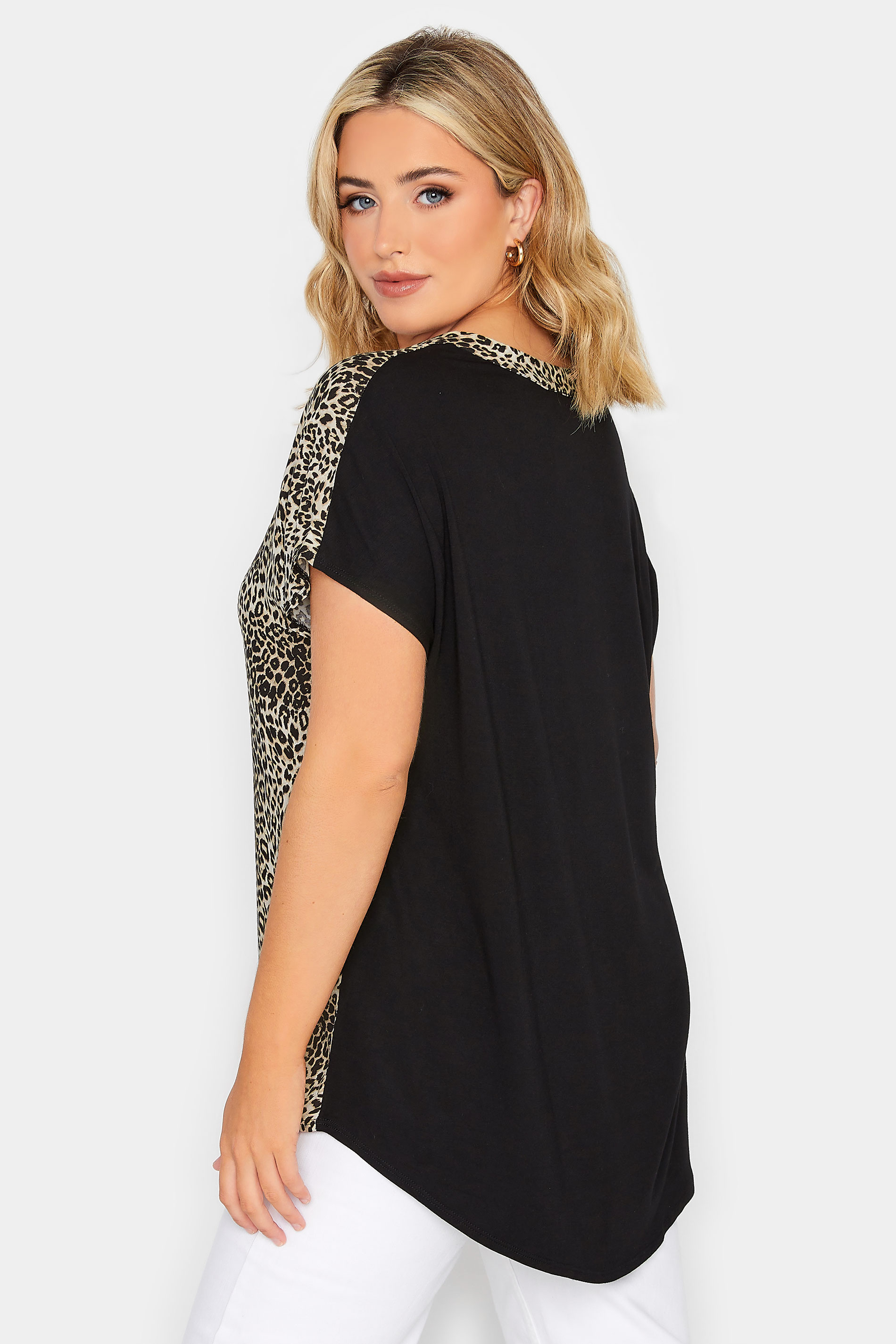YOURS Curve Plus Size Light Brown Leopard Print Blouse | Yours Clothing  3