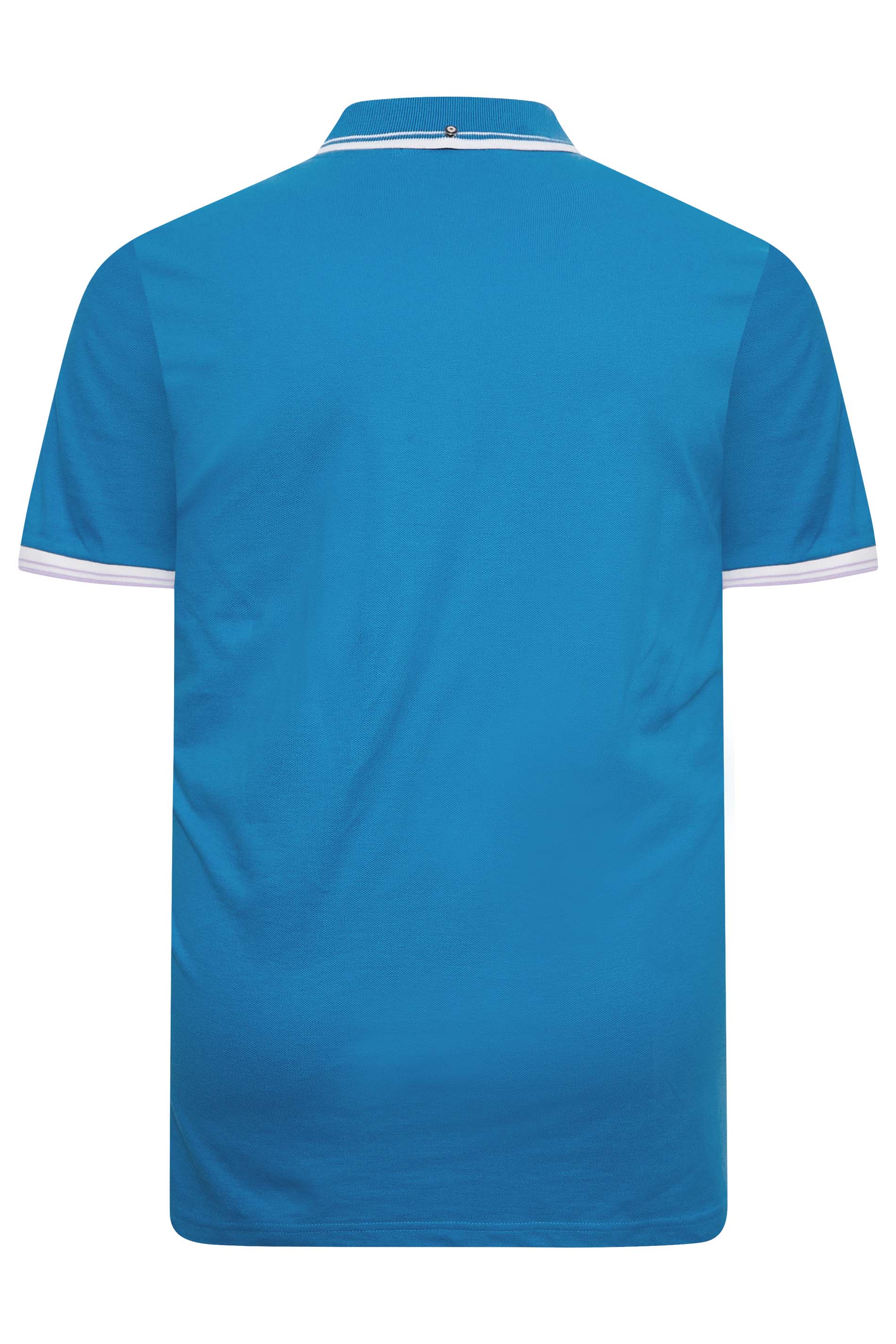 BEN SHERMAN Big & Tall Blue Signature Tipped Polo Shirt | BadRhino 3
