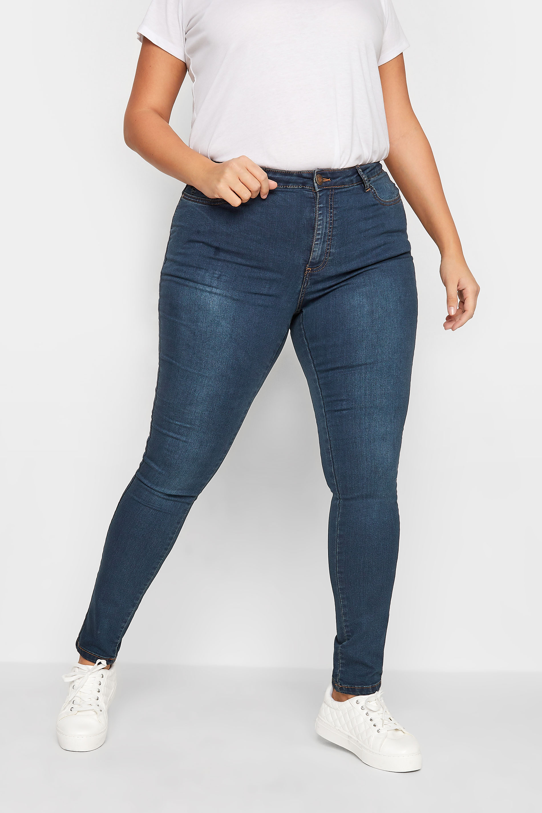 LTS Tall Women's Indigo Blue Skinny Stretch AVA Jeans | Long Tall Sally 1