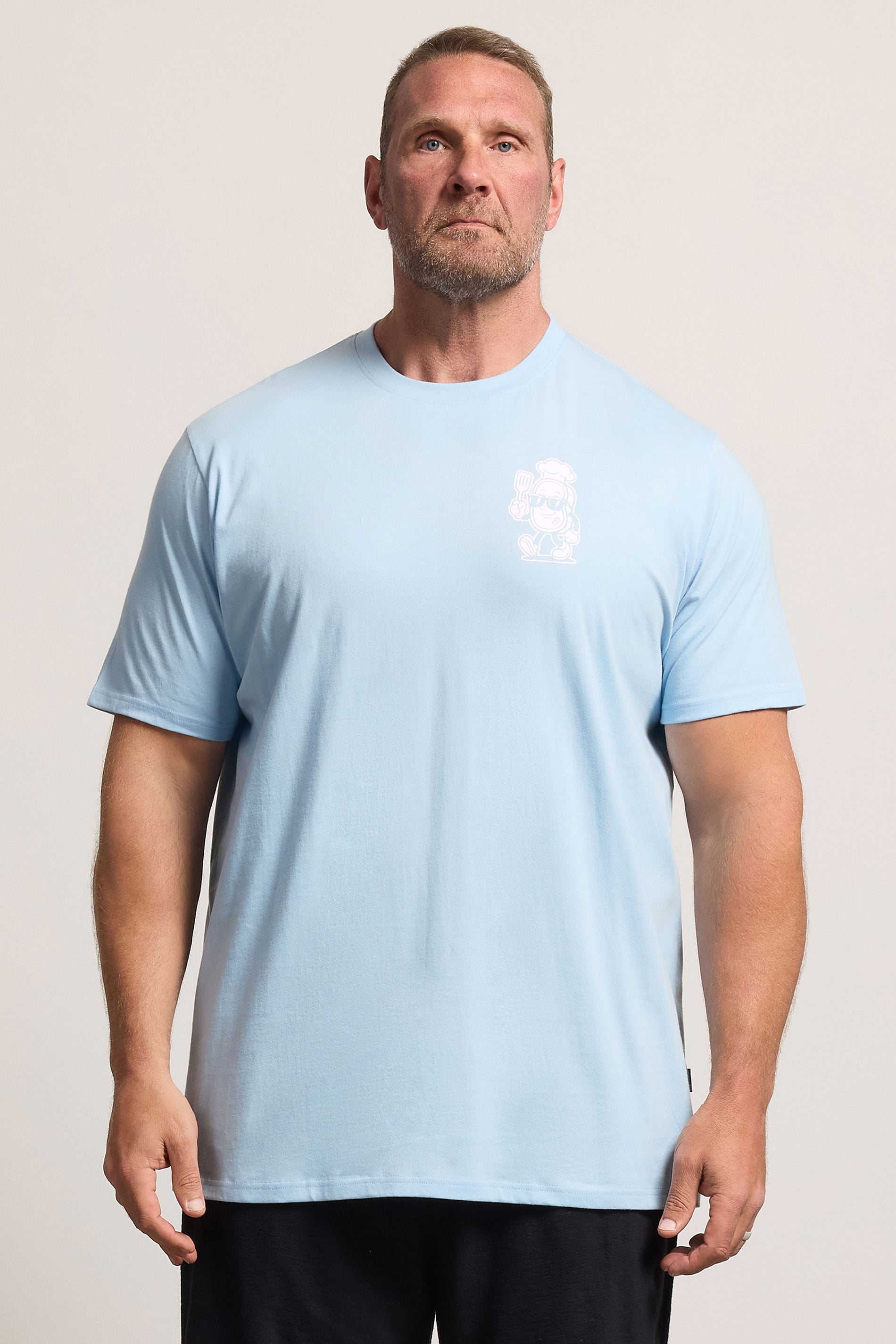 BadRhino Big & Tall Blue Extra Long 'Meat Grill' Graphic T-Shirt | BadRhino 3