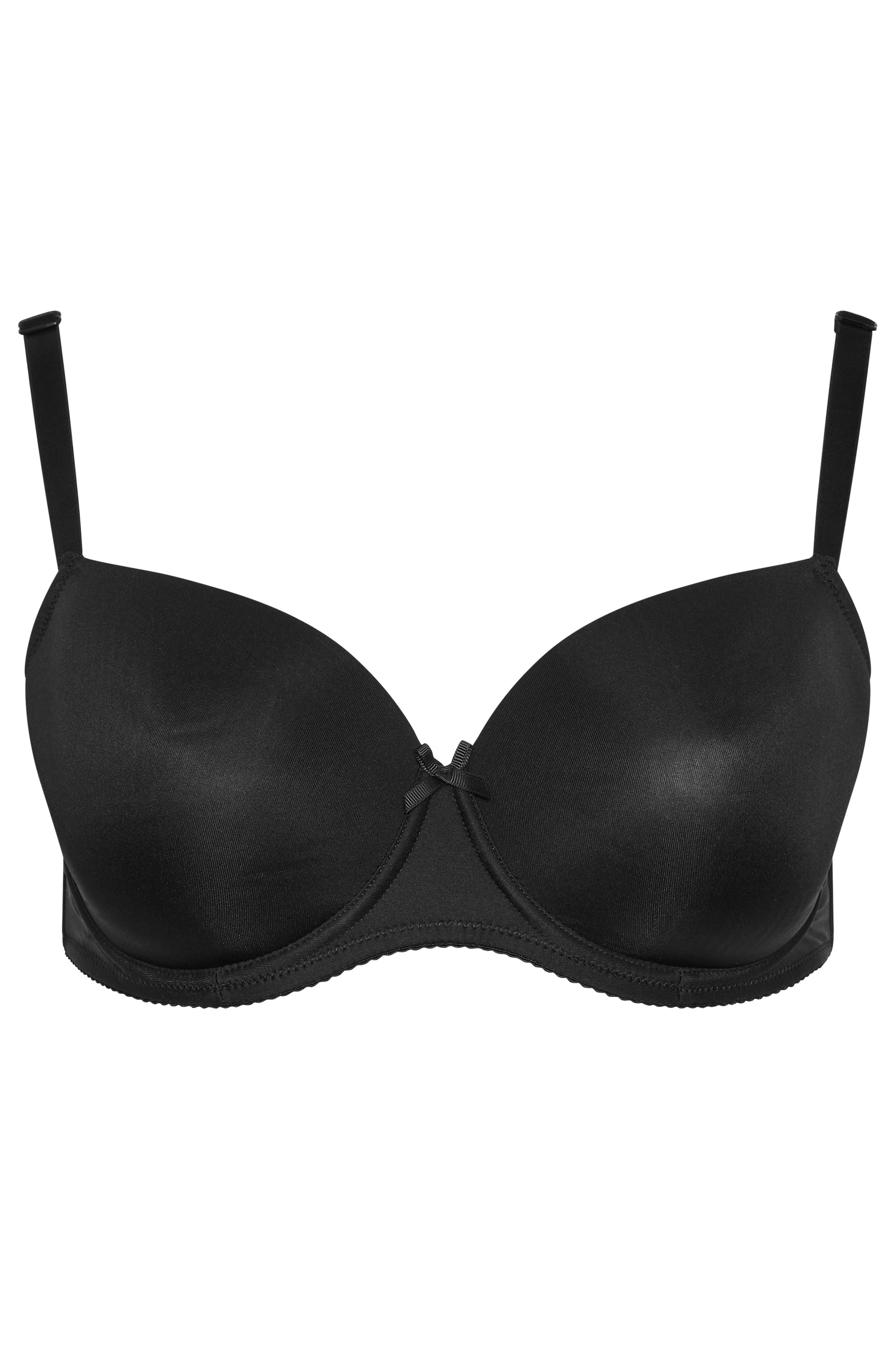 YOURSET 2 PACK Plus Size Black T-Shirt Bras | Yours Clothing 1