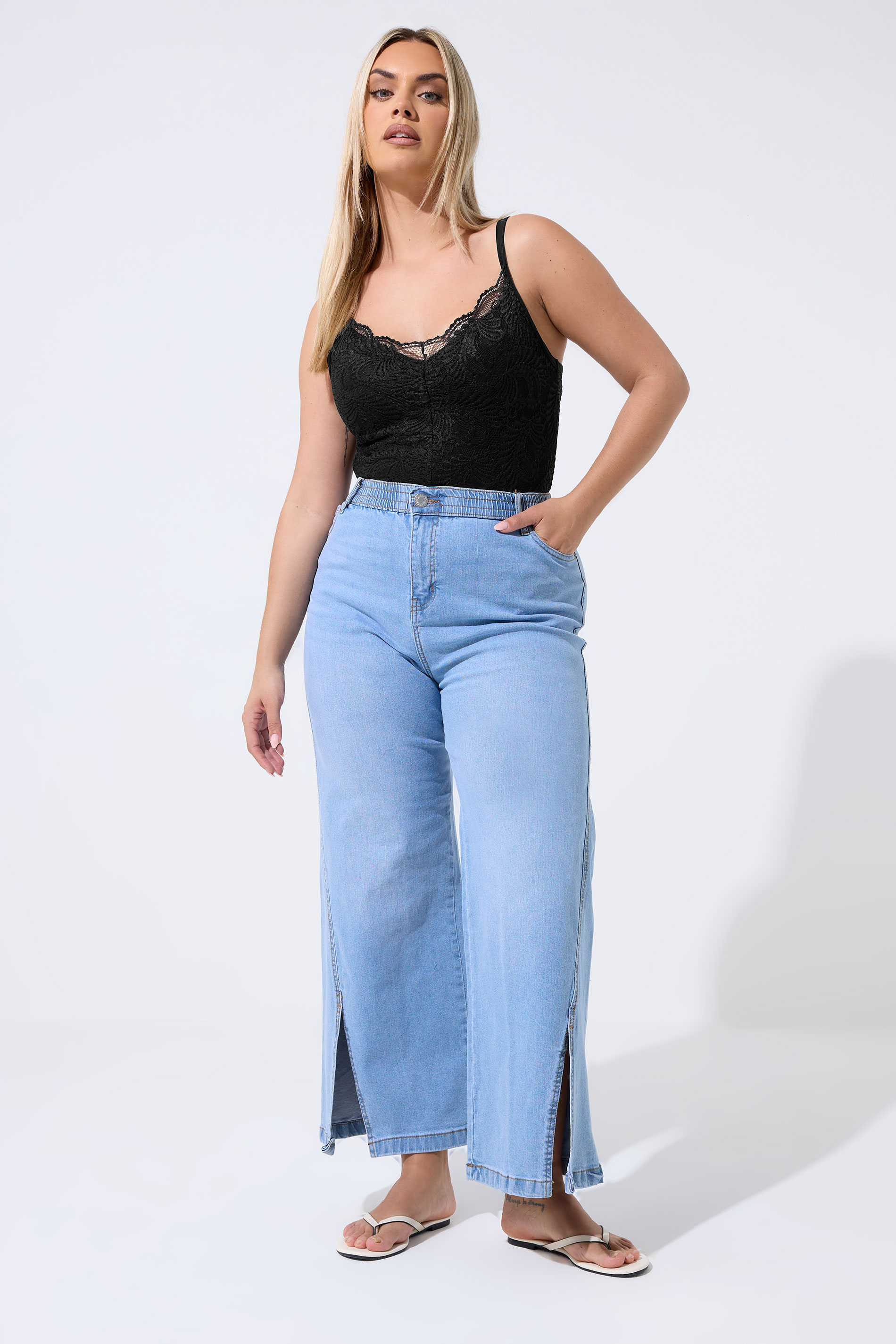 LIMITED COLLECTION Plus Size Black All Over  Lace Bodysuit  | Yours Clothing 2