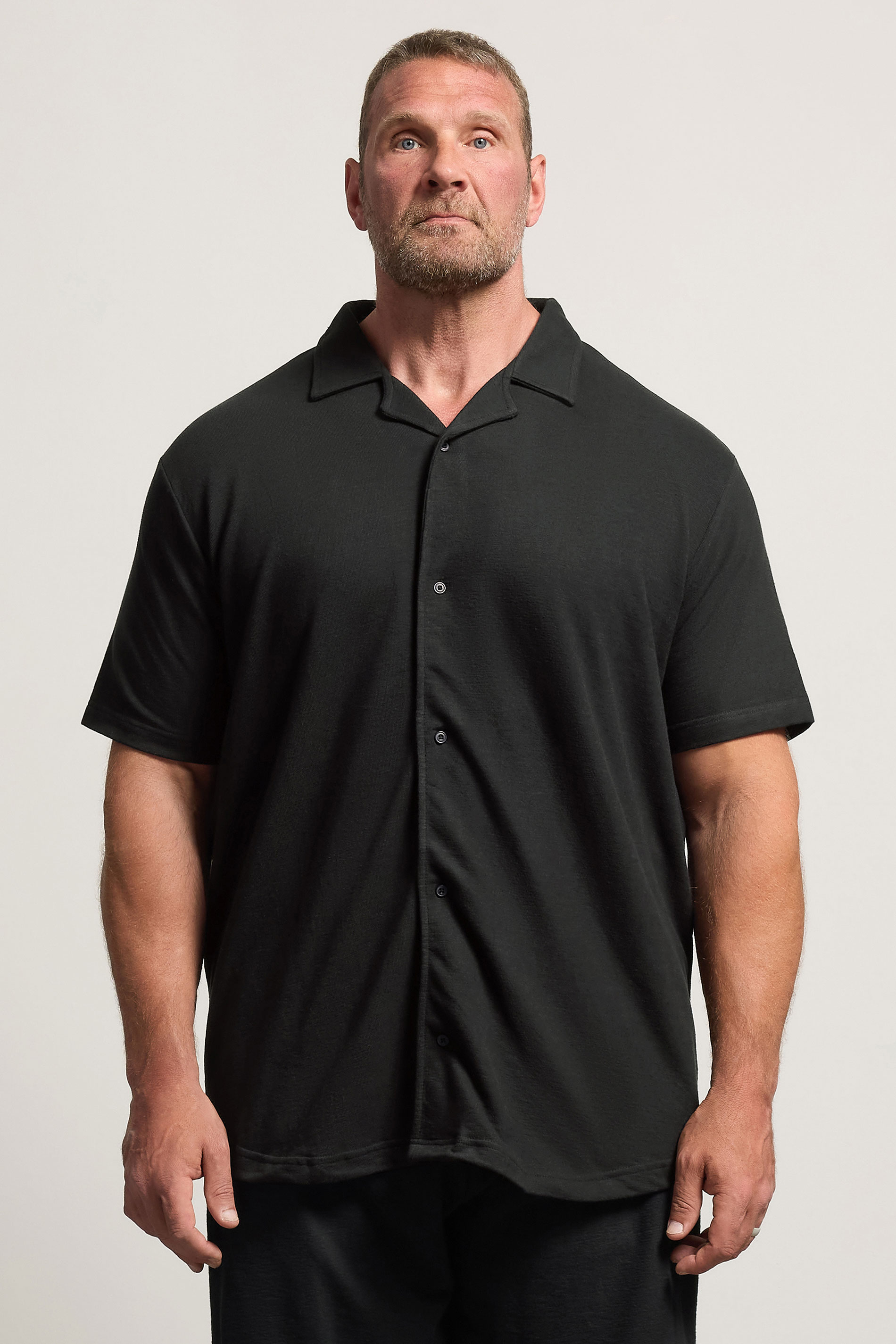 BadRhino Big & Tall Black Revere Jersey Shirt | BadRhino 3