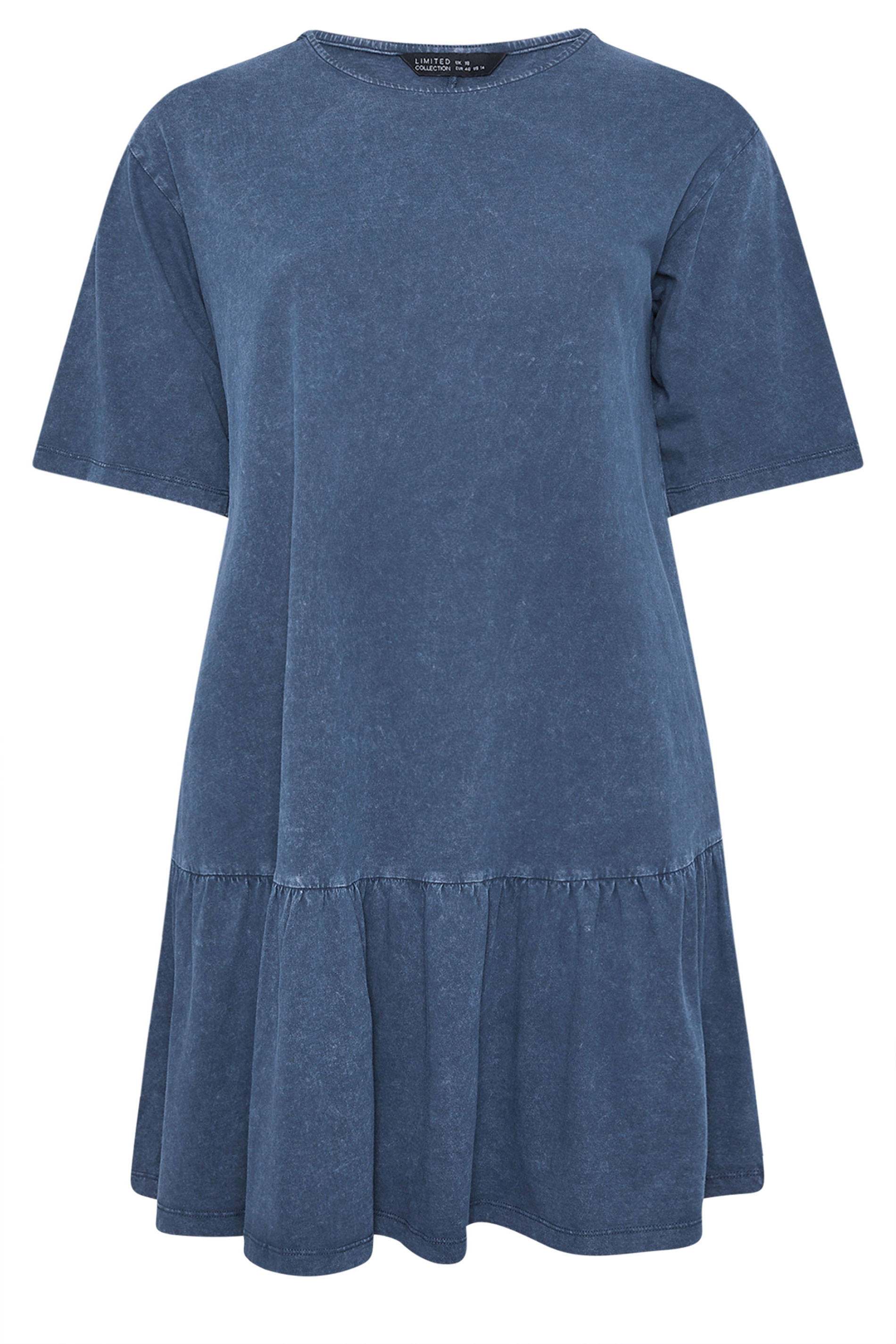 LIMITED COLLECTION Plus Size Blue Acid Wash Dress | Yours Clothing 5