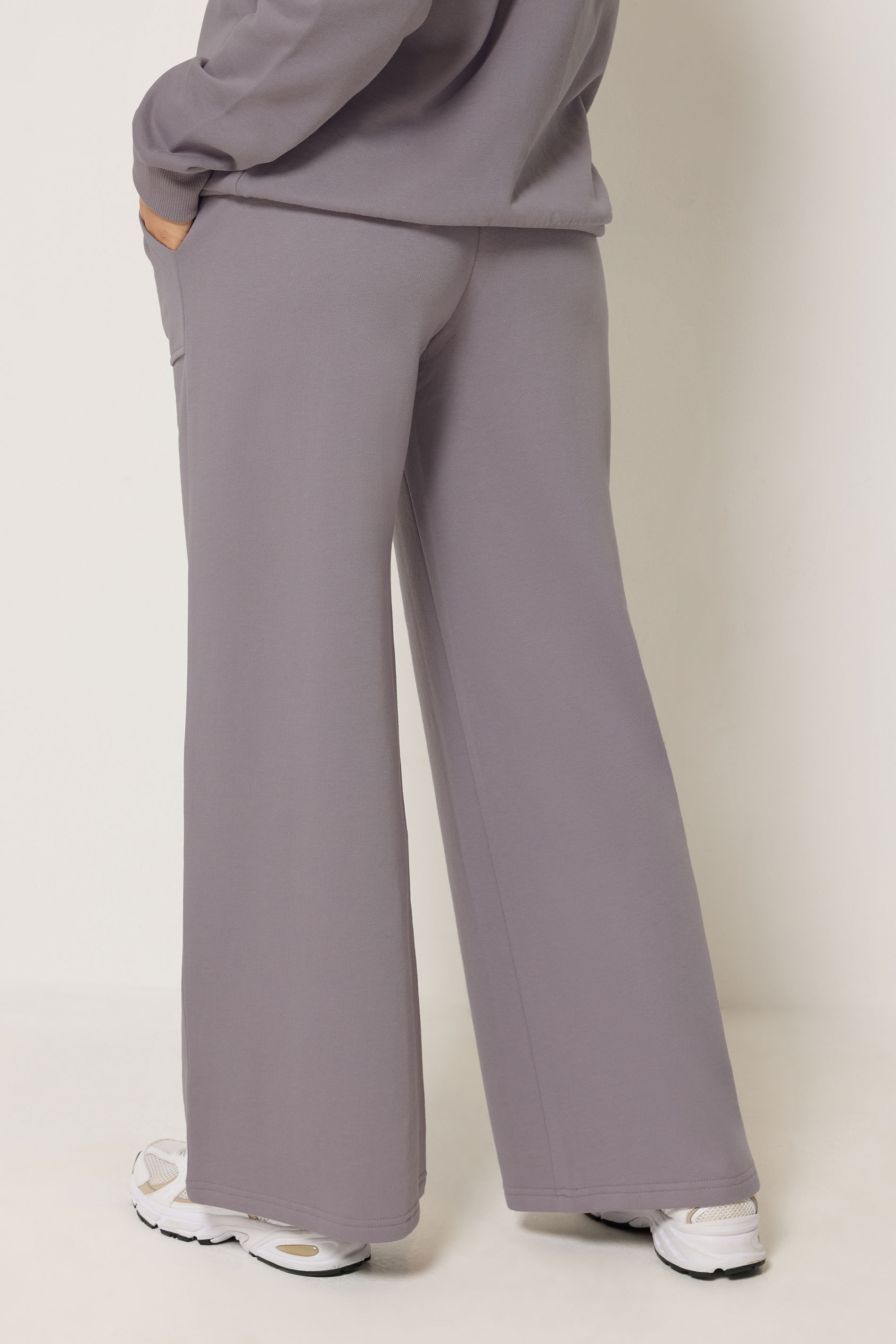PixieGirl Petite Women's Lilac Purple Wide Leg Joggers | PixieGirl 2