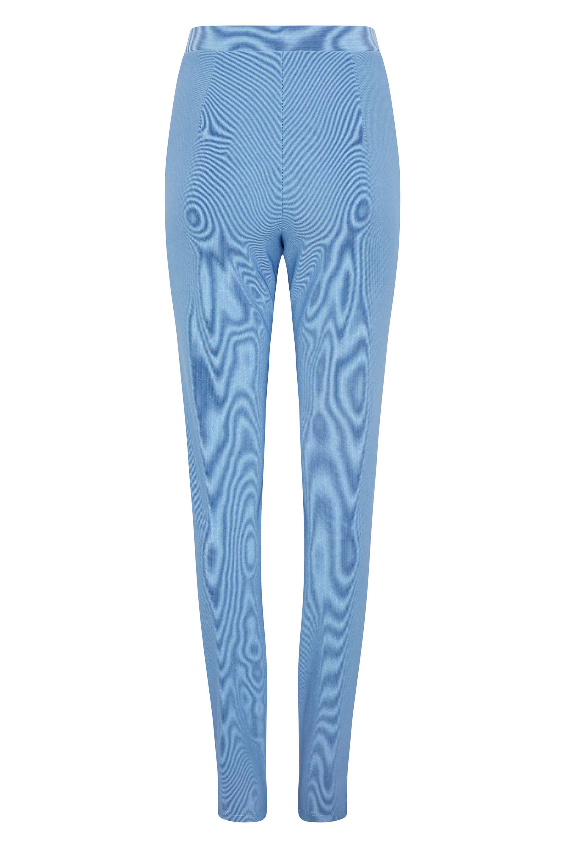 LTS Tall Women's Blue Ribbed Slim Leg Trousers | Long Tall Sally