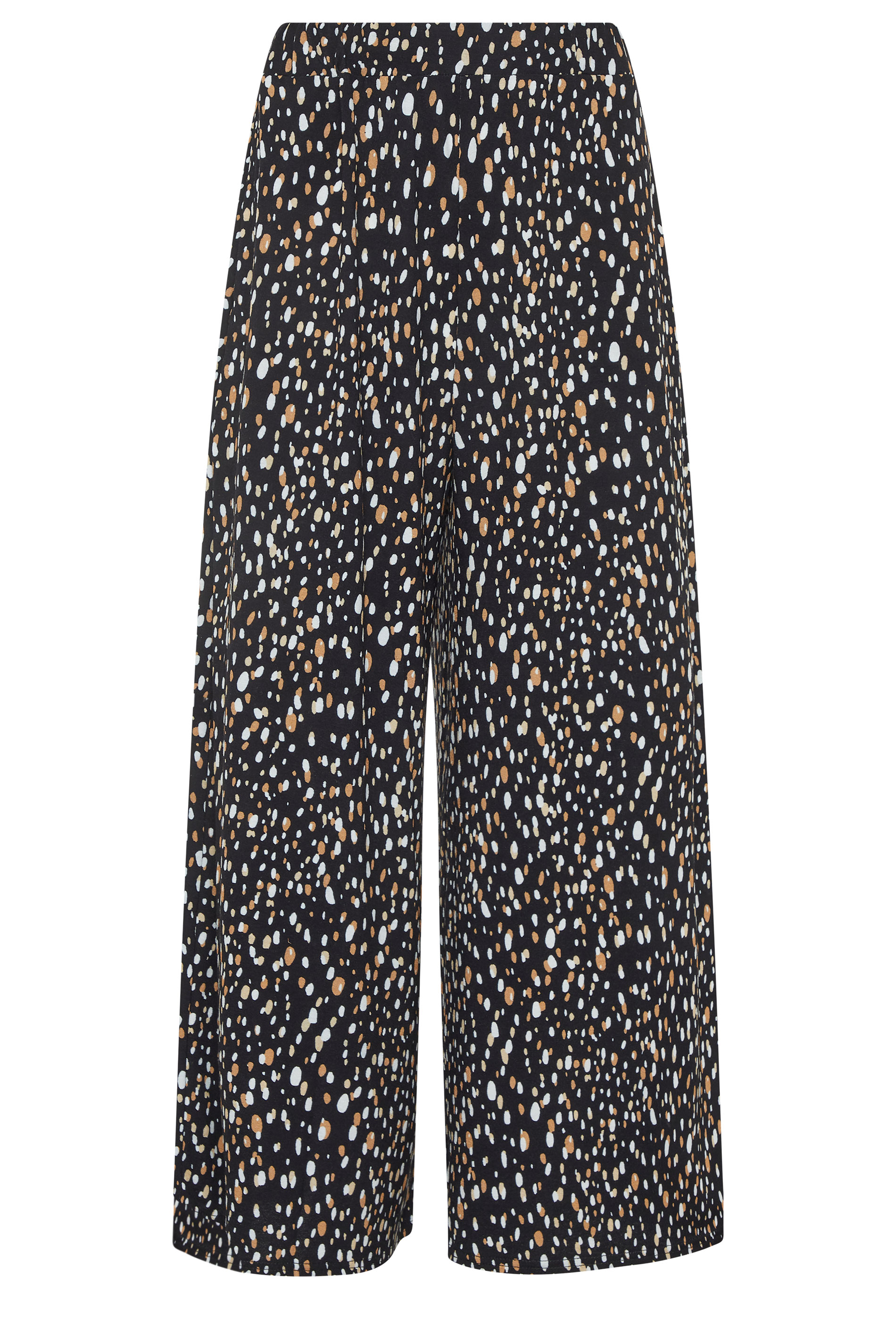 LTS Black Abstract Spot Cropped Trousers | Long Tall Sally
