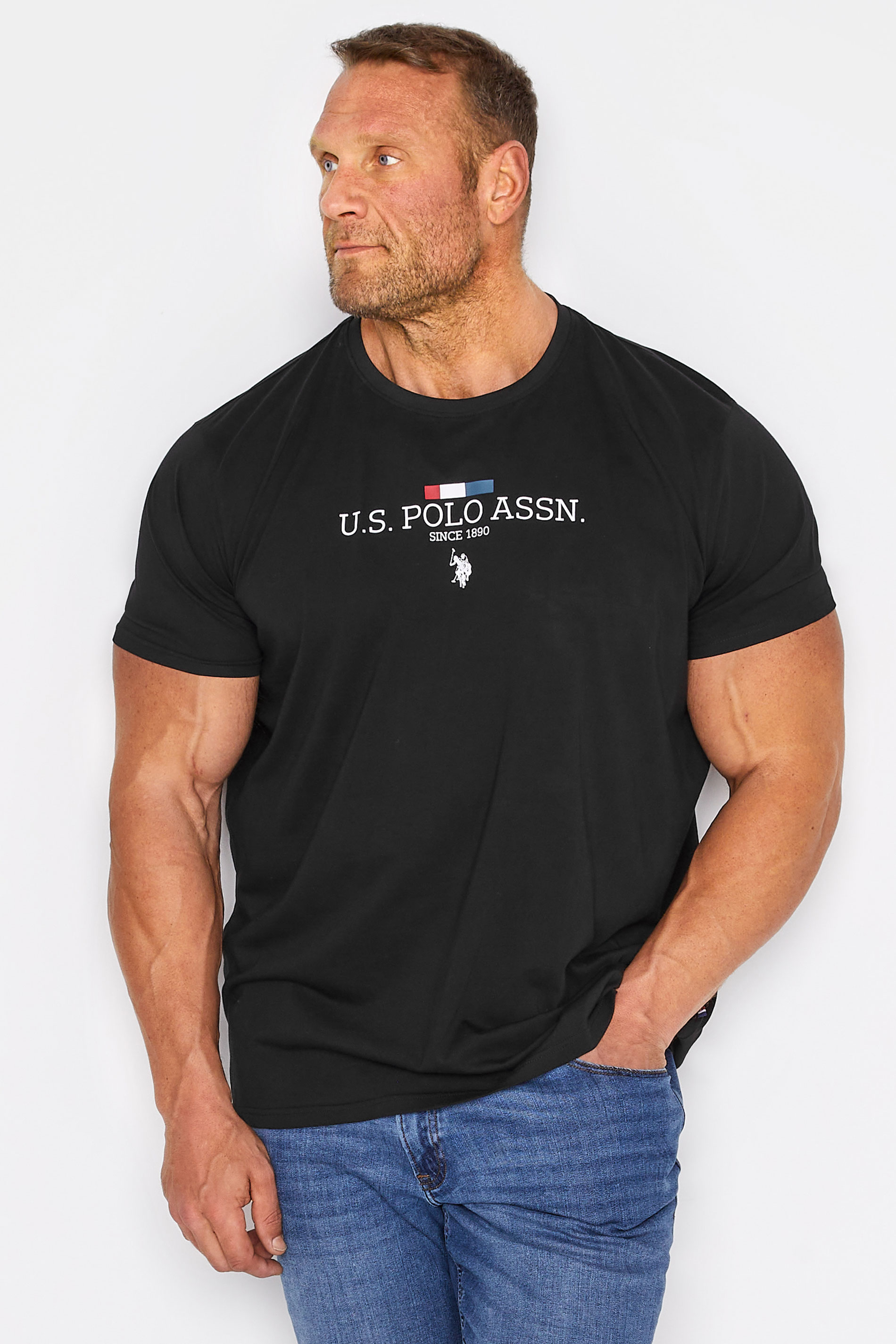 U.S. POLO ASSN. Big & Tall Black Heritage T-Shirt 1