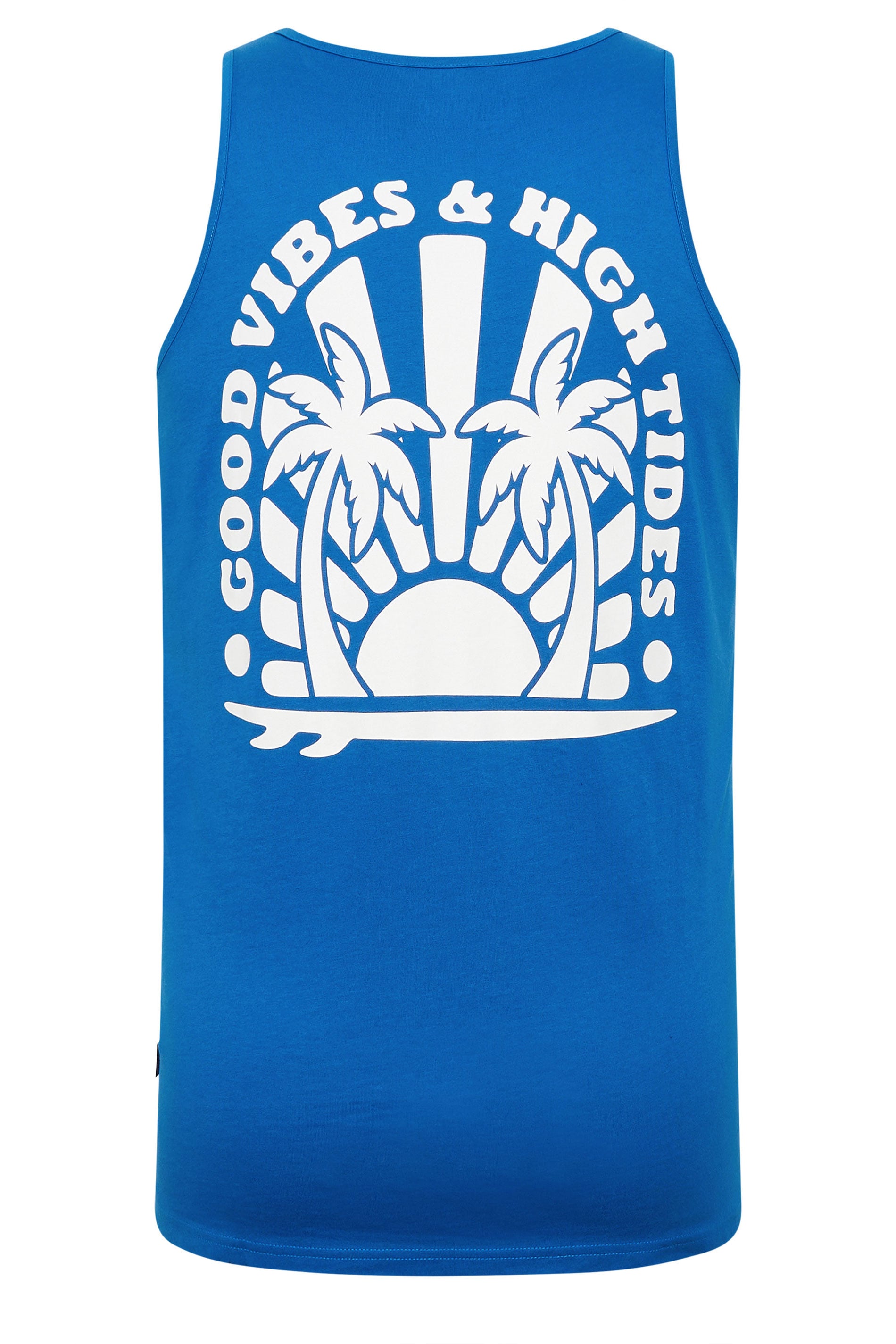BadRhino Big & Tall Blue 'Good Vibes High Tides' Vest Top | BadRhino 8