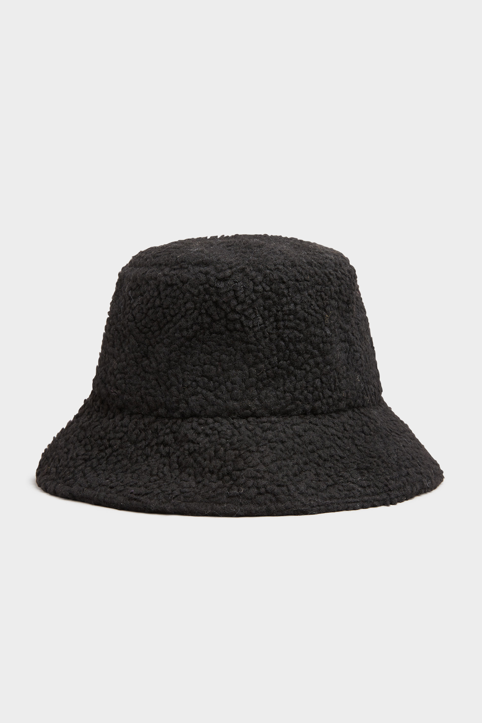 Black Teddy Fur Bucket Hat | Yours Clothing