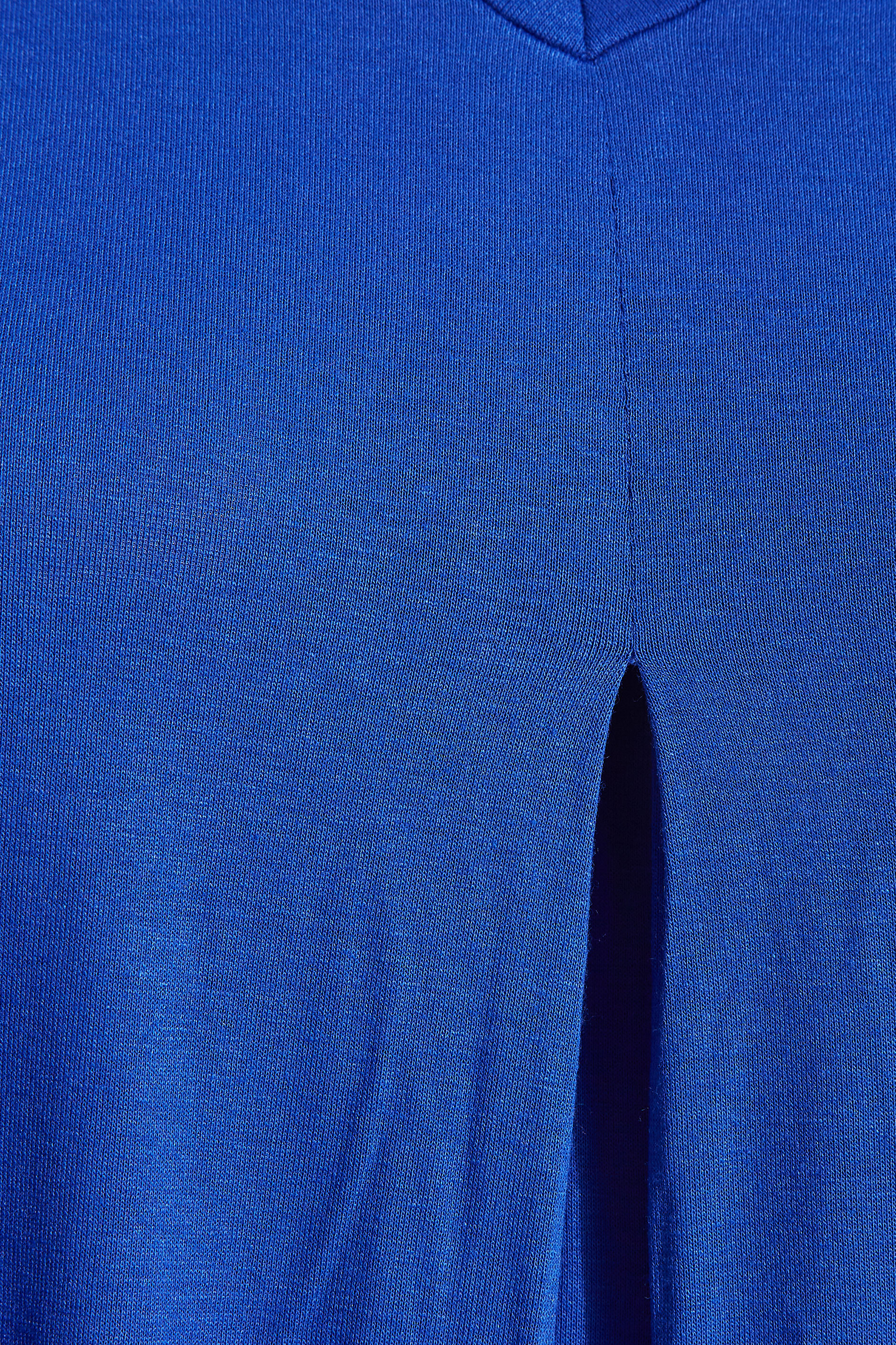 Grande taille  Tops Grande taille  T-Shirts Basiques & Débardeurs | Débardeur Bleu Roi Volanté en Jersey - GE76599