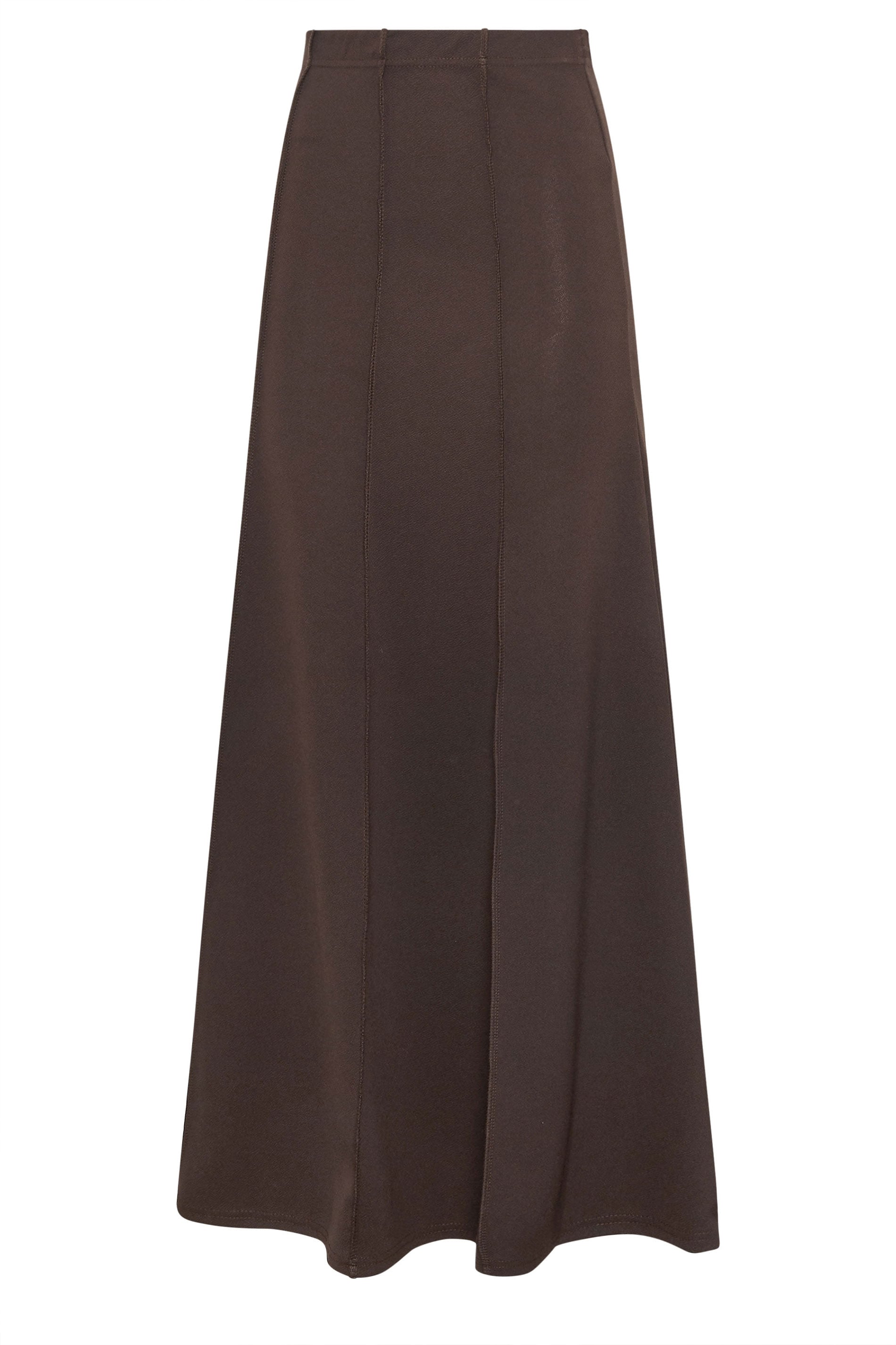 LTS Tall Women's Chocolate Brown Flare Seam Maxi Skirt | Long Tall Sally 5