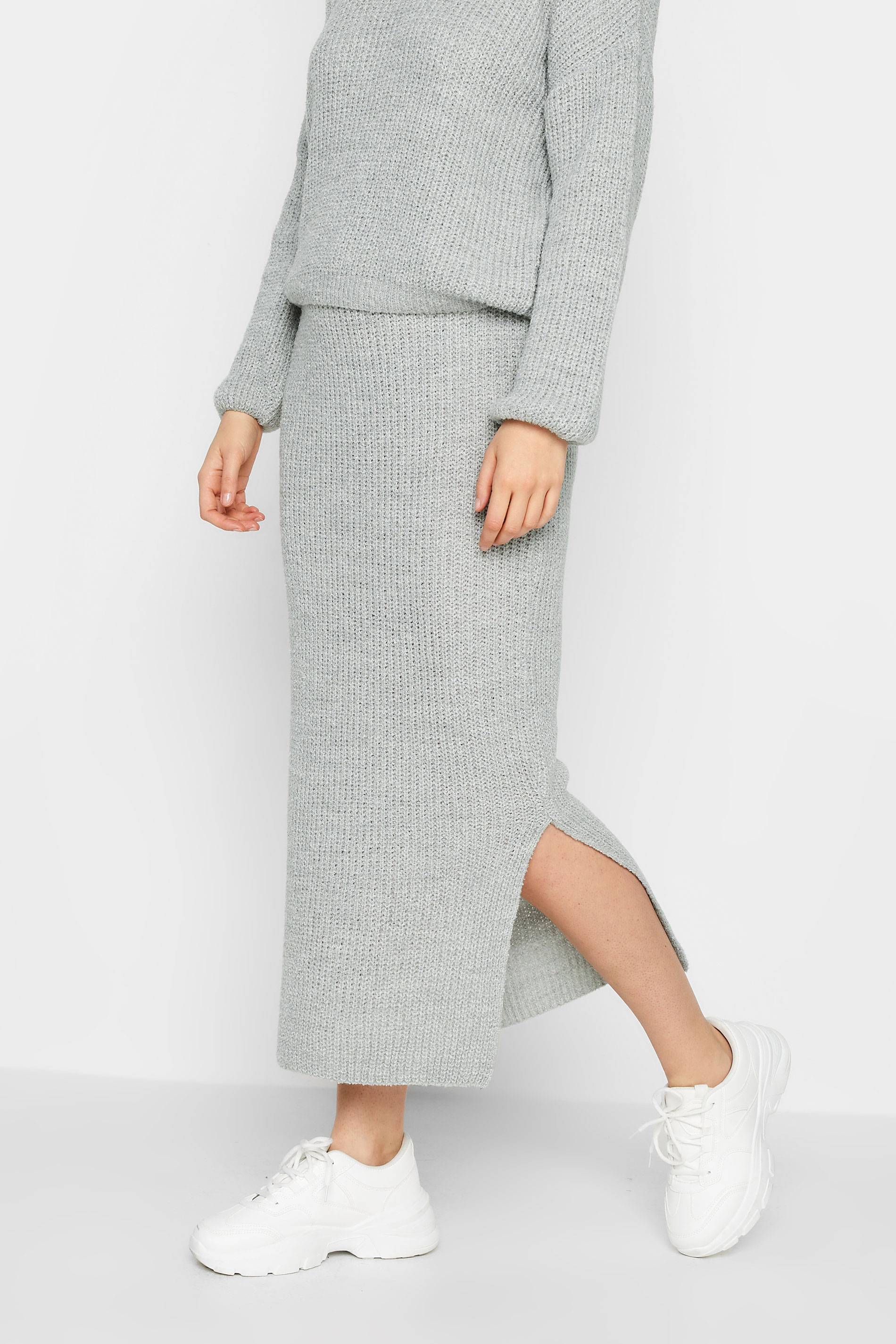 LTS Tall Grey Maxi Knitted Skirt | Long Tall Sally 2