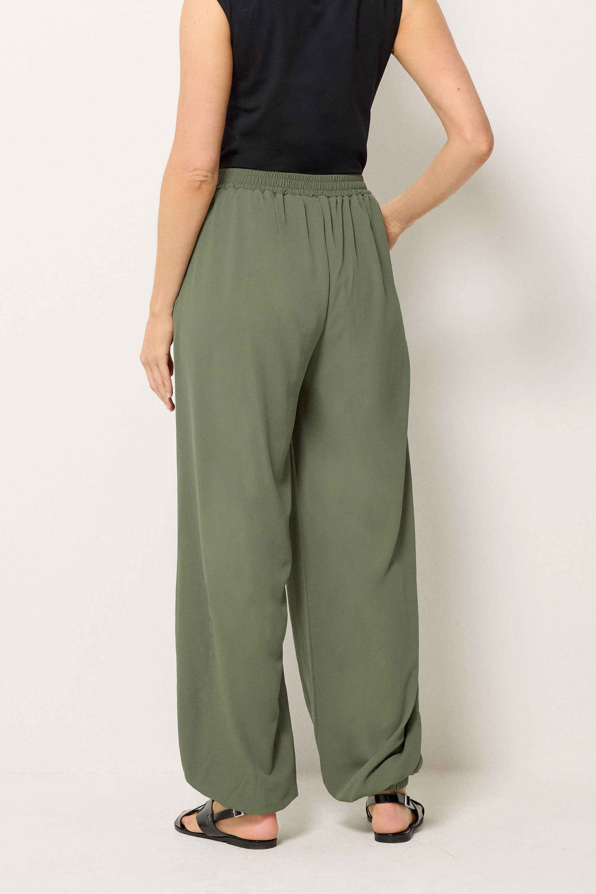 LTS Tall Women's Khaki Green Balloon Trousers | Long Tall Sally 2