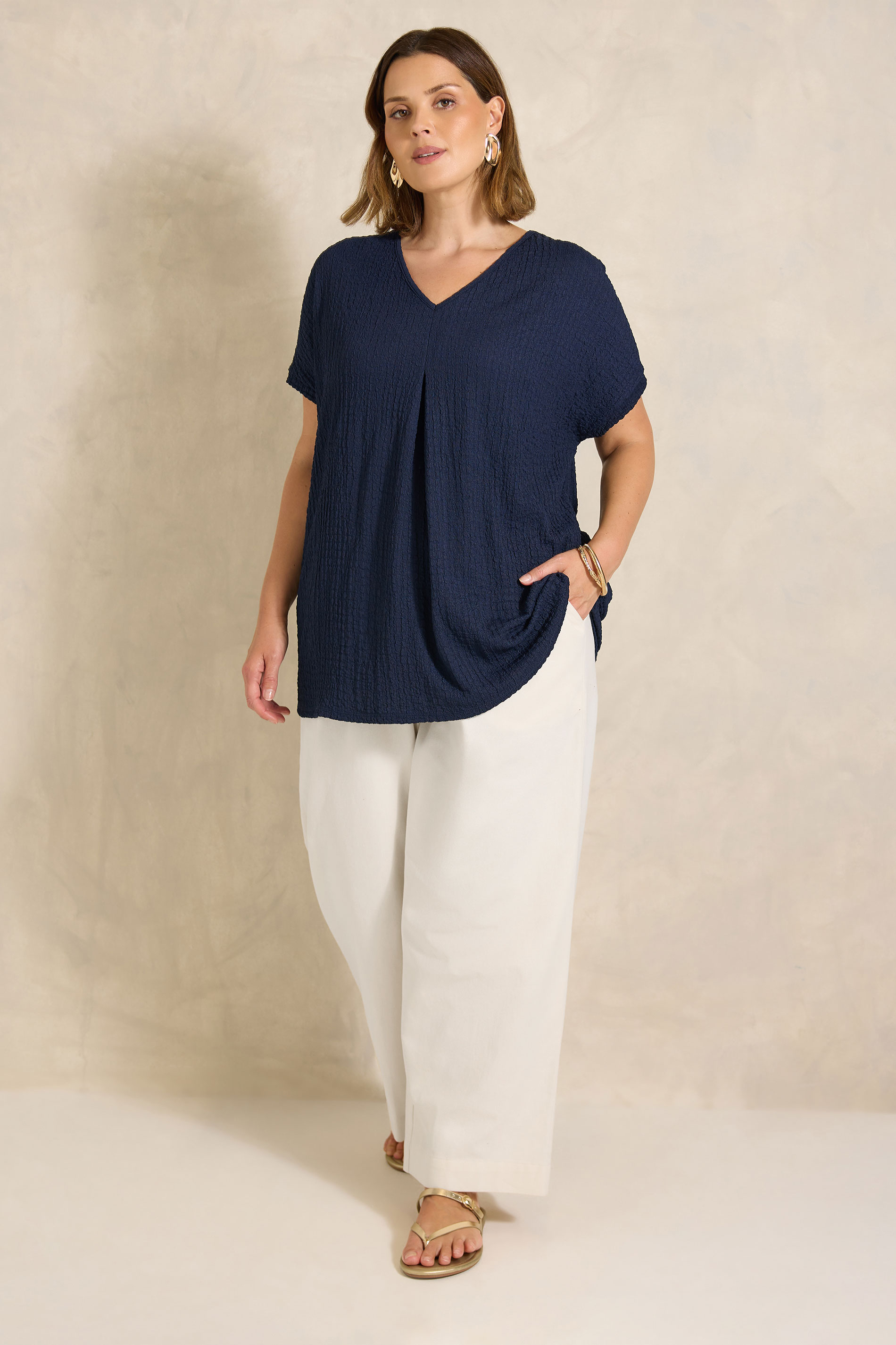 EVANS Plus Size Ivory White Wide Leg Jeans | Evans 1