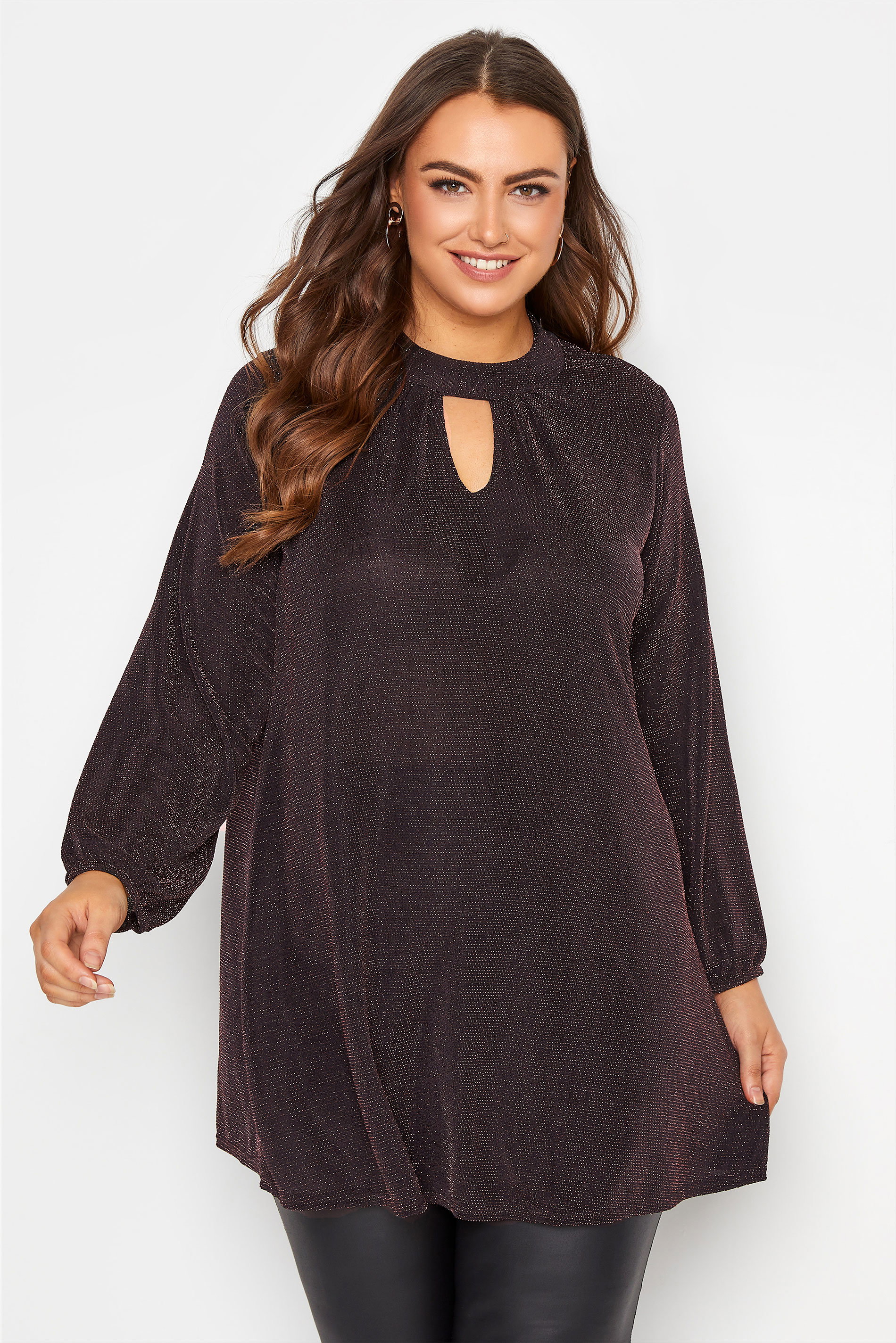 Rose Gold Metallic Keyhole Top 